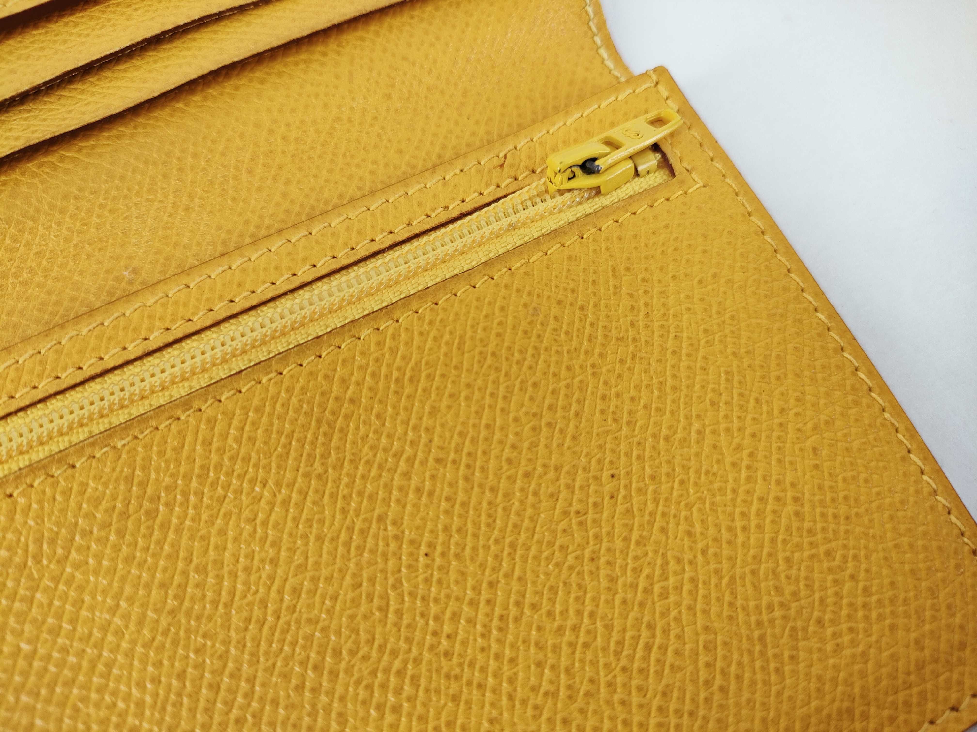 Bearn Soufflé Epsom Leather Jaune Ambre Wallet with Z Stamp — view 12