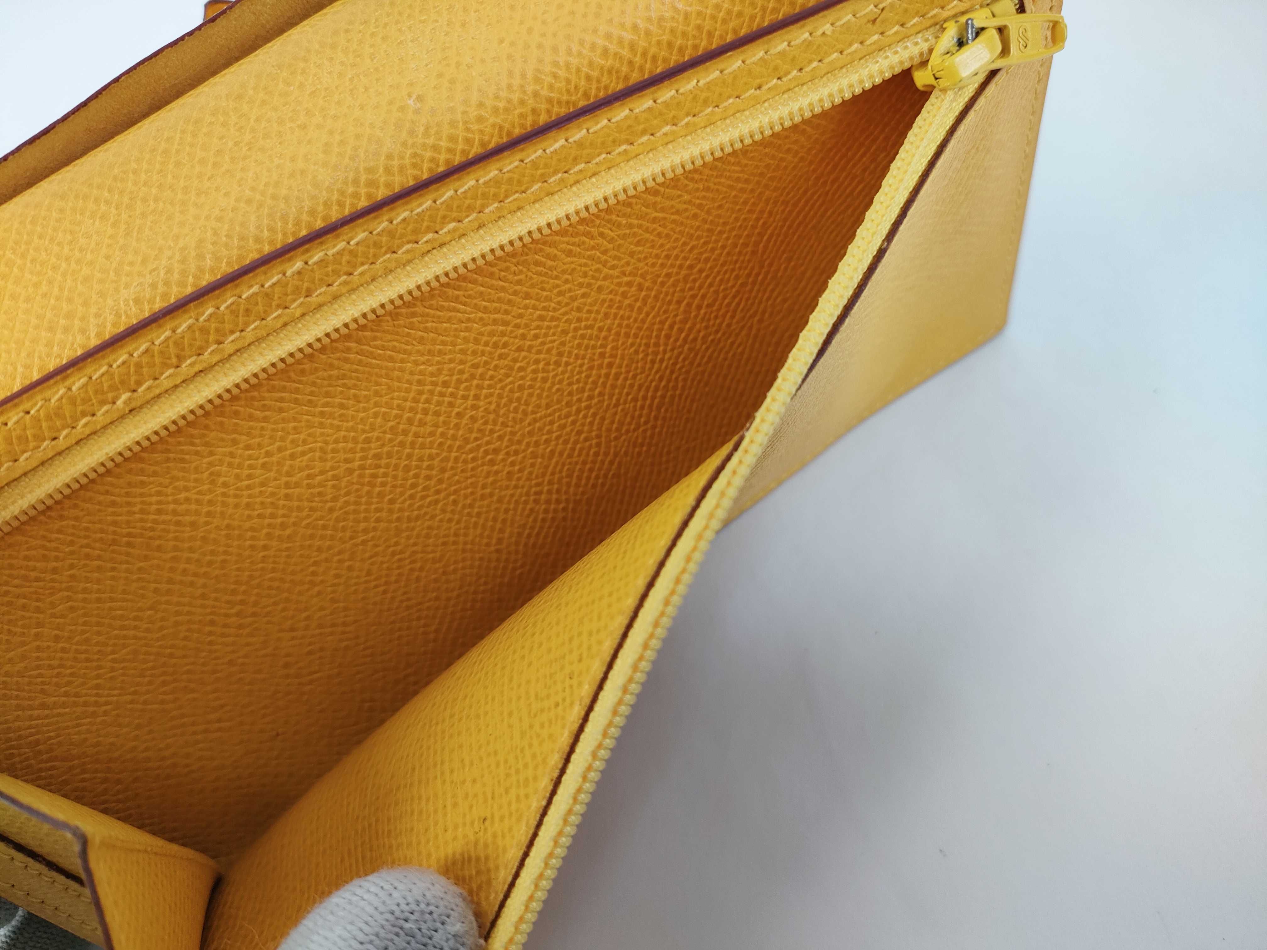 Bearn Soufflé Epsom Leather Jaune Ambre Wallet with Z Stamp — view 13