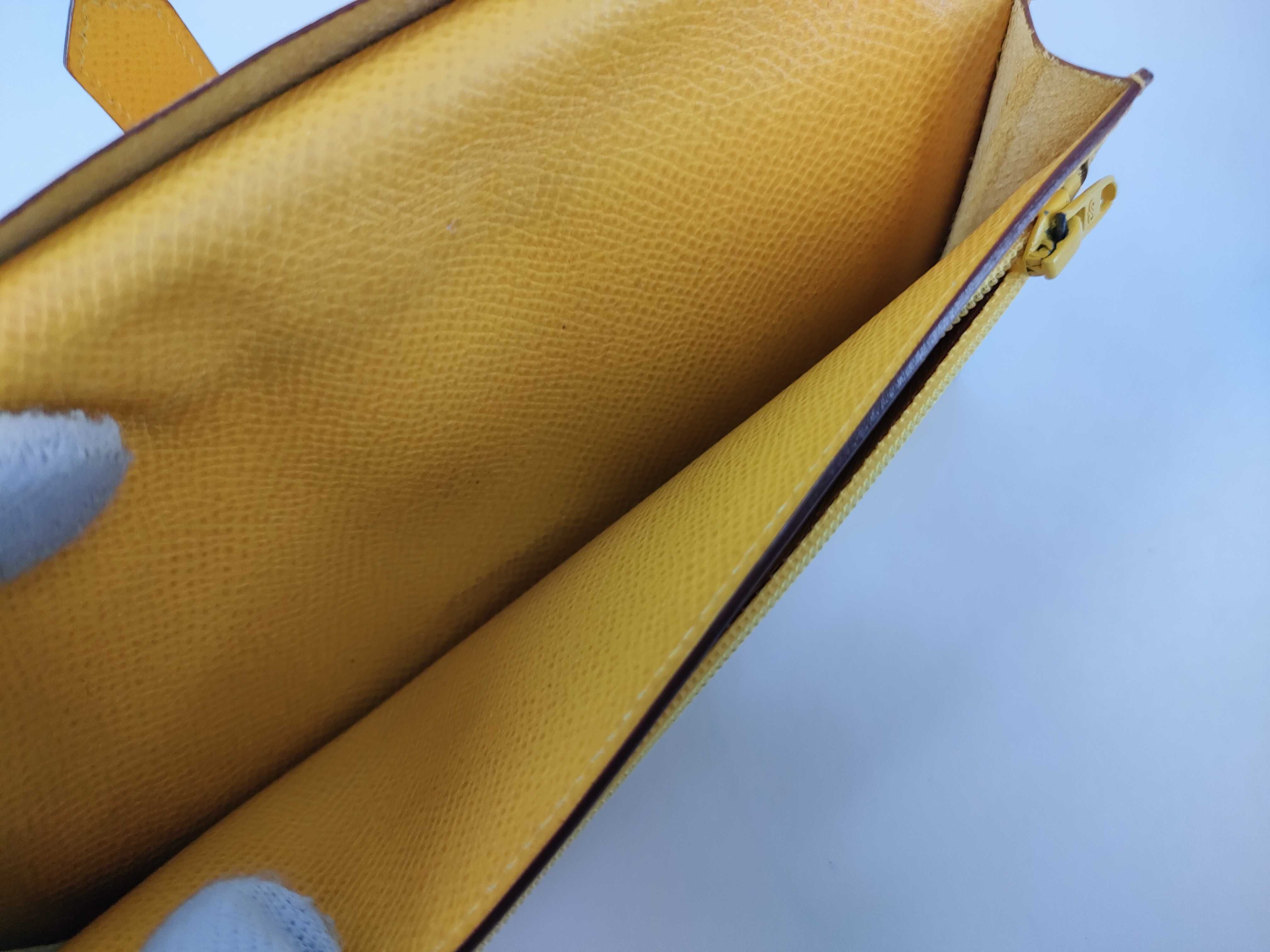 Bearn Soufflé Epsom Leather Jaune Ambre Wallet with Z Stamp — view 14