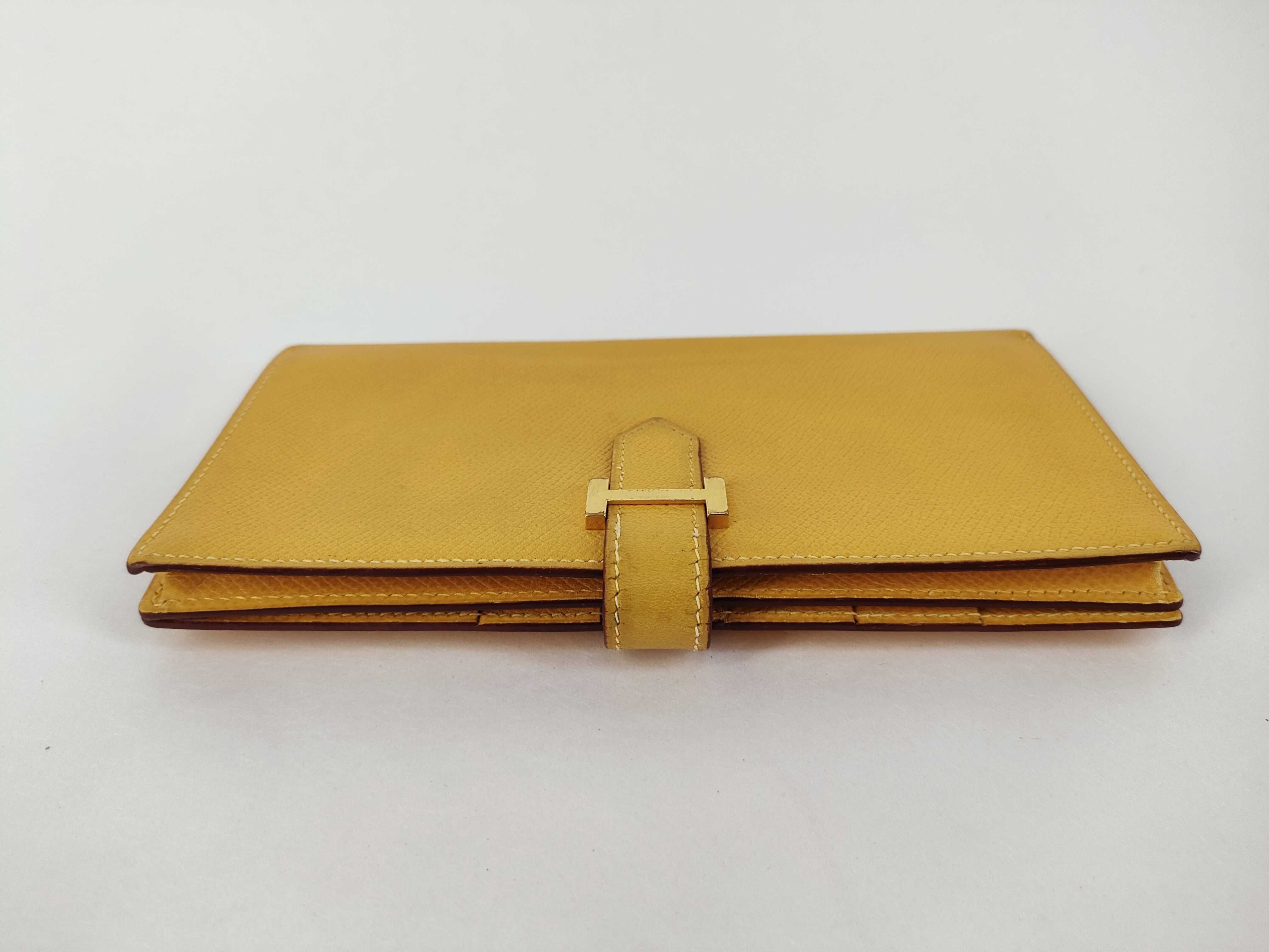 Bearn Soufflé Epsom Leather Jaune Ambre Wallet with Z Stamp — view 5