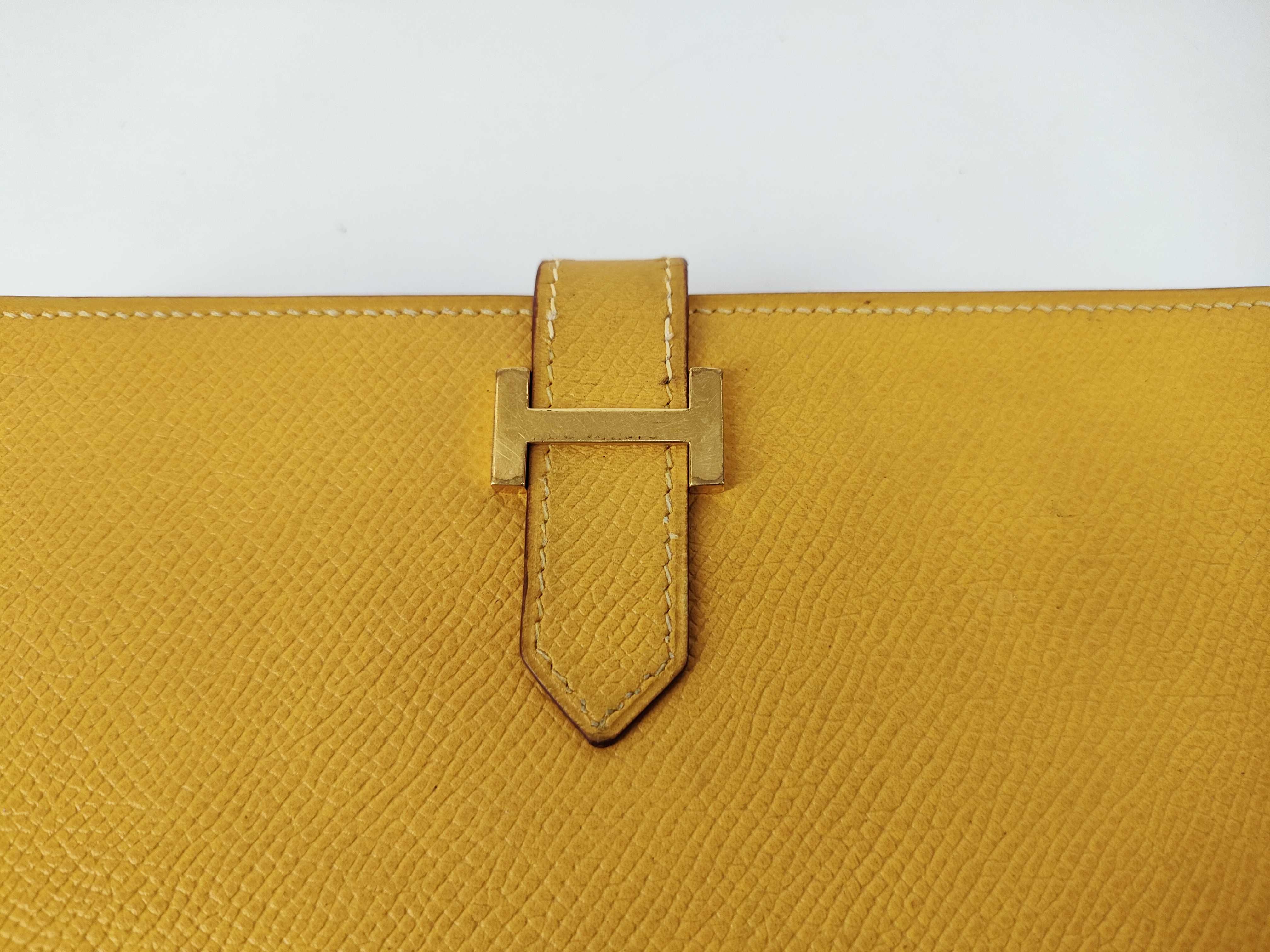 Bearn Soufflé Epsom Leather Jaune Ambre Wallet with Z Stamp — view 8