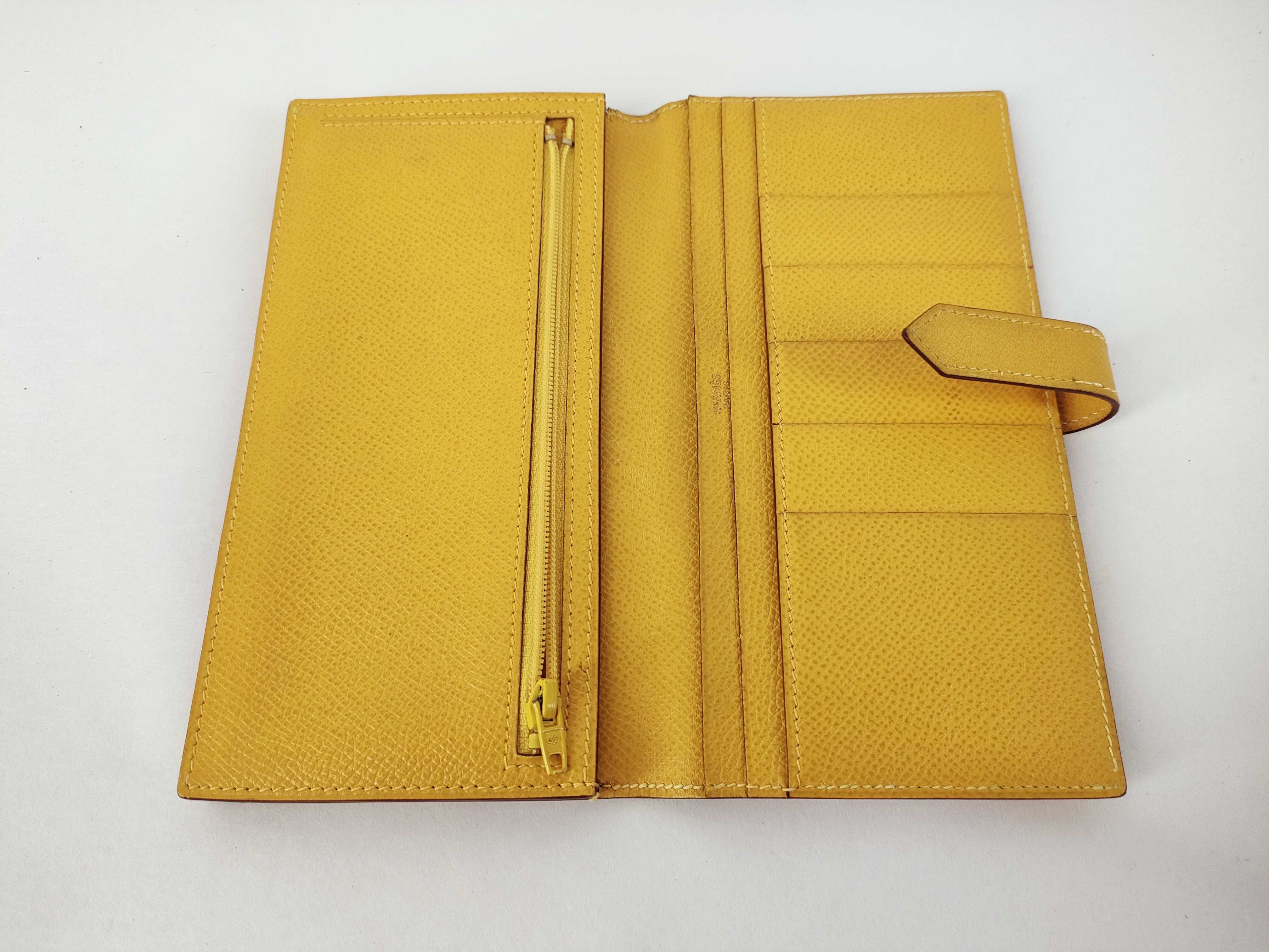 Bearn Soufflé Epsom Leather Jaune Ambre Wallet with Z Stamp — view 9