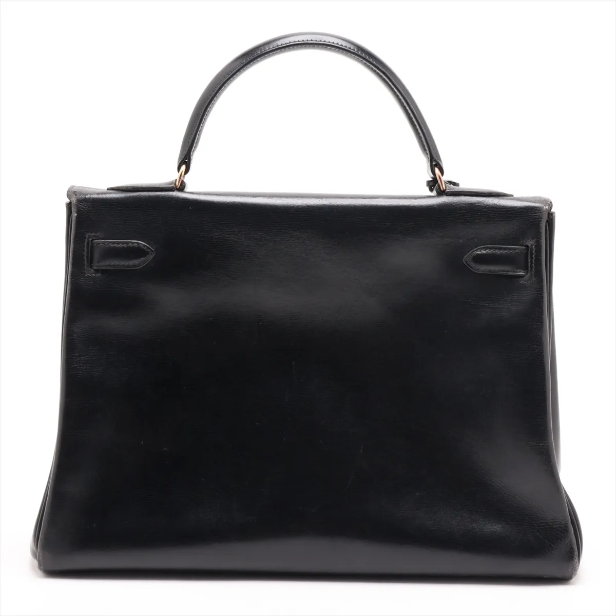 [Individually packaged] Hermes Kelly 32 Retourne Box Calf Black Gold Hardware (Stamp unclear) — view 2