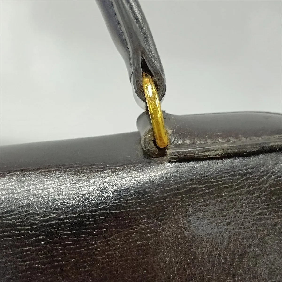 [Individually packaged] Hermes Kelly 32 Retourne Box Calf Black Gold Hardware (Stamp unclear) — view 12
