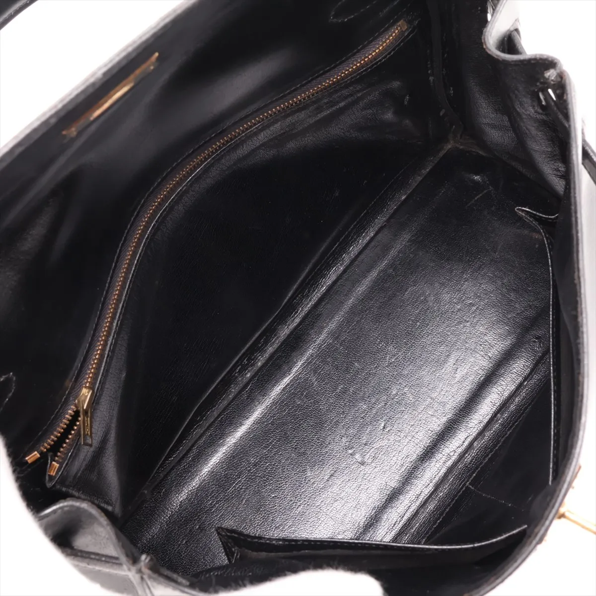 [Individually packaged] Hermes Kelly 32 Retourne Box Calf Black Gold Hardware (Stamp unclear) — view 7
