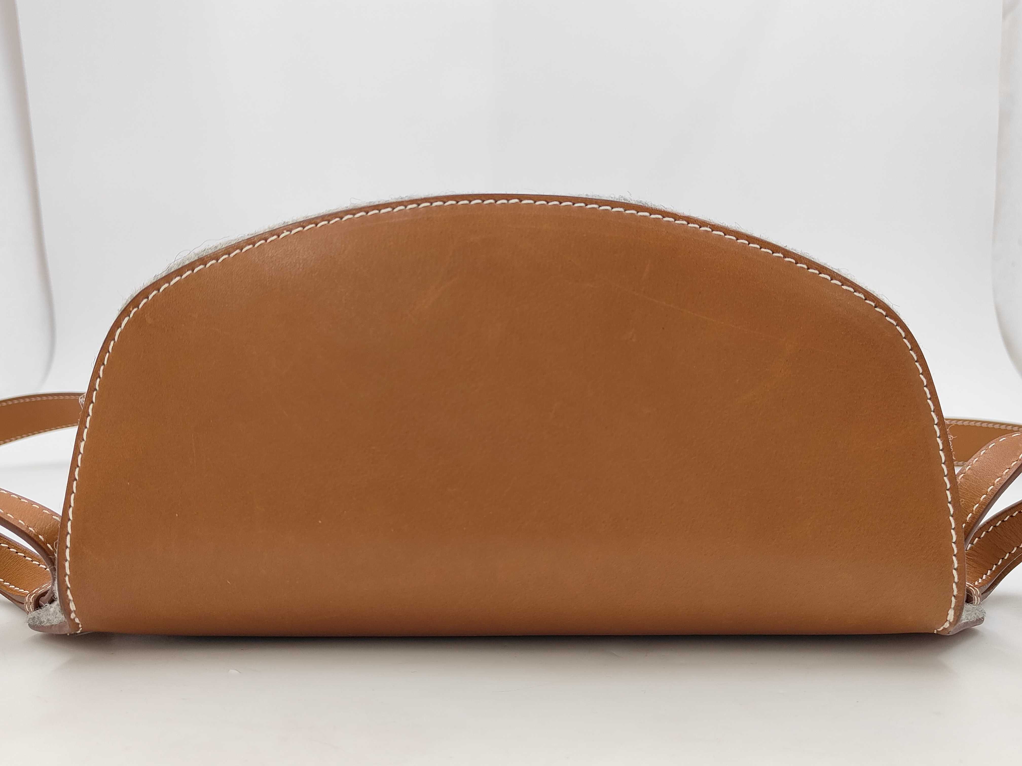 Sac à Dos GR24 Felt x Barenia Leather Silver Hardware Grey x Fauve X Stamp Backpack — view 3