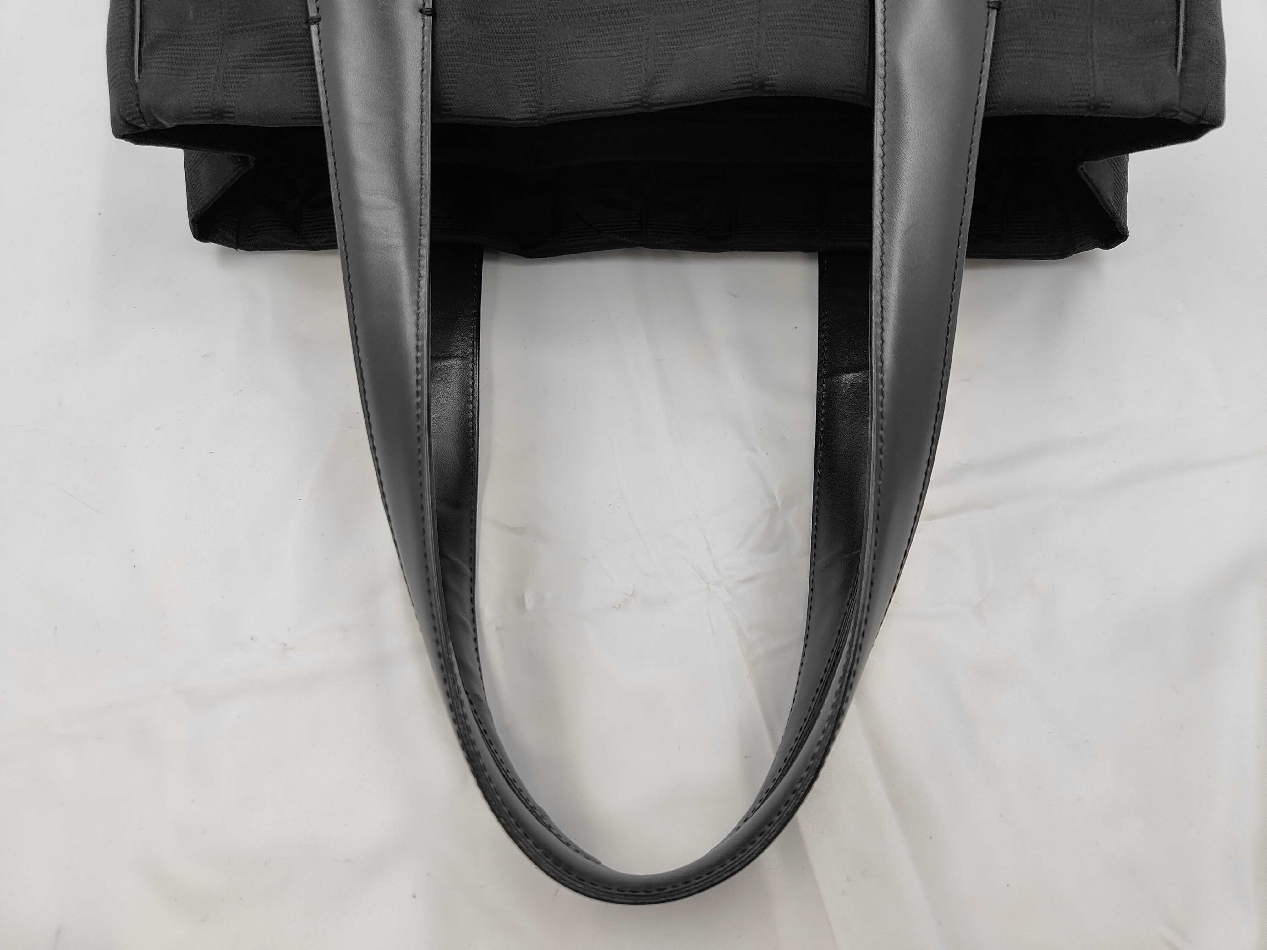 New Travel Line Nylon x Leather Tote Bag, Black with Gold Hardware, 8907033 (Serial Number 8) — view 3