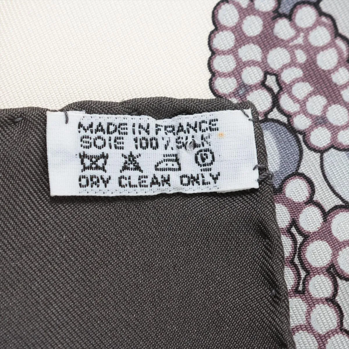 Carre 90 TIBET scarf, silk, dark gray. Shows wear, — view 7