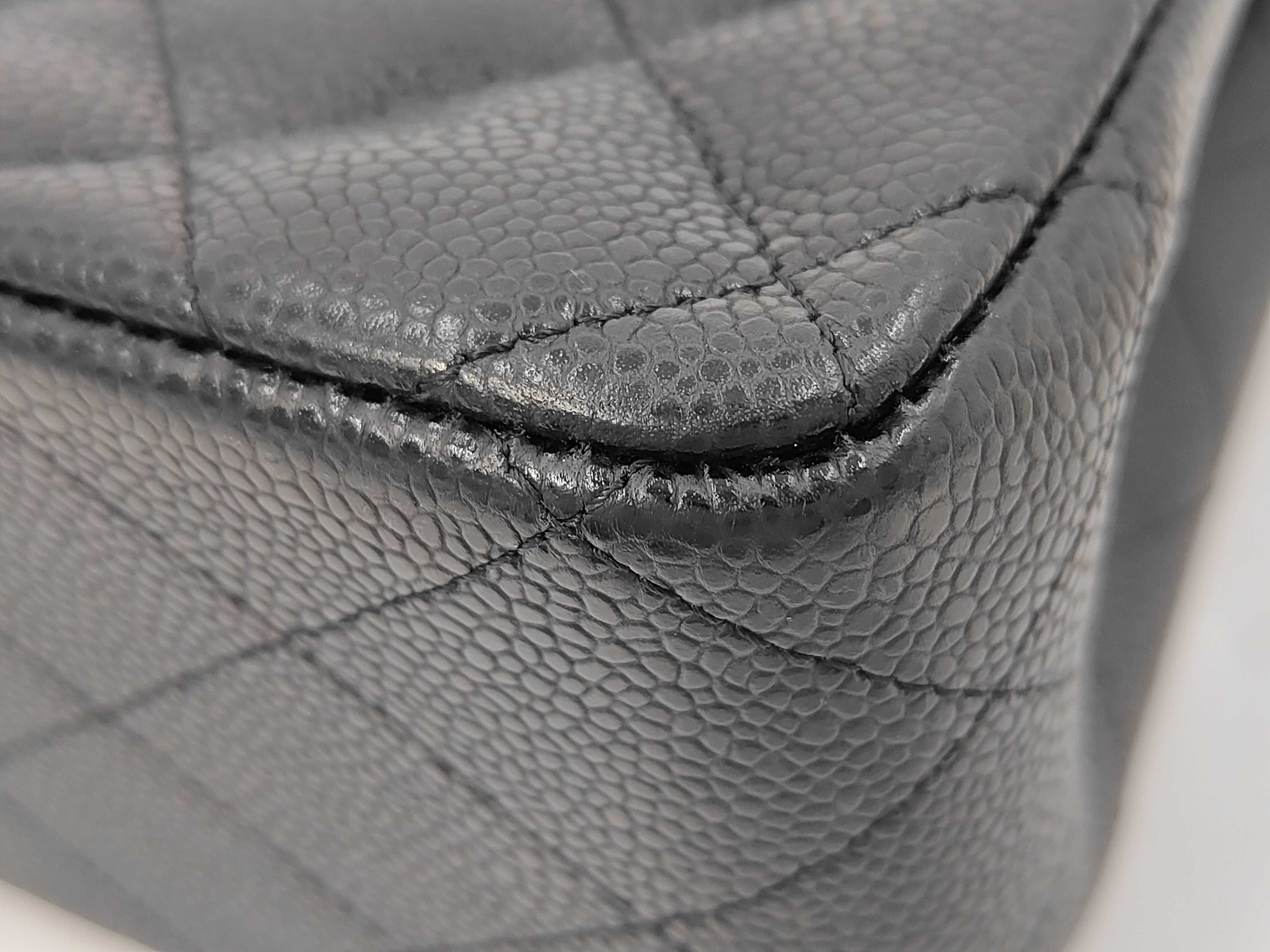 Caviar Leather Large Matelassé Shoulder Bag — view 5