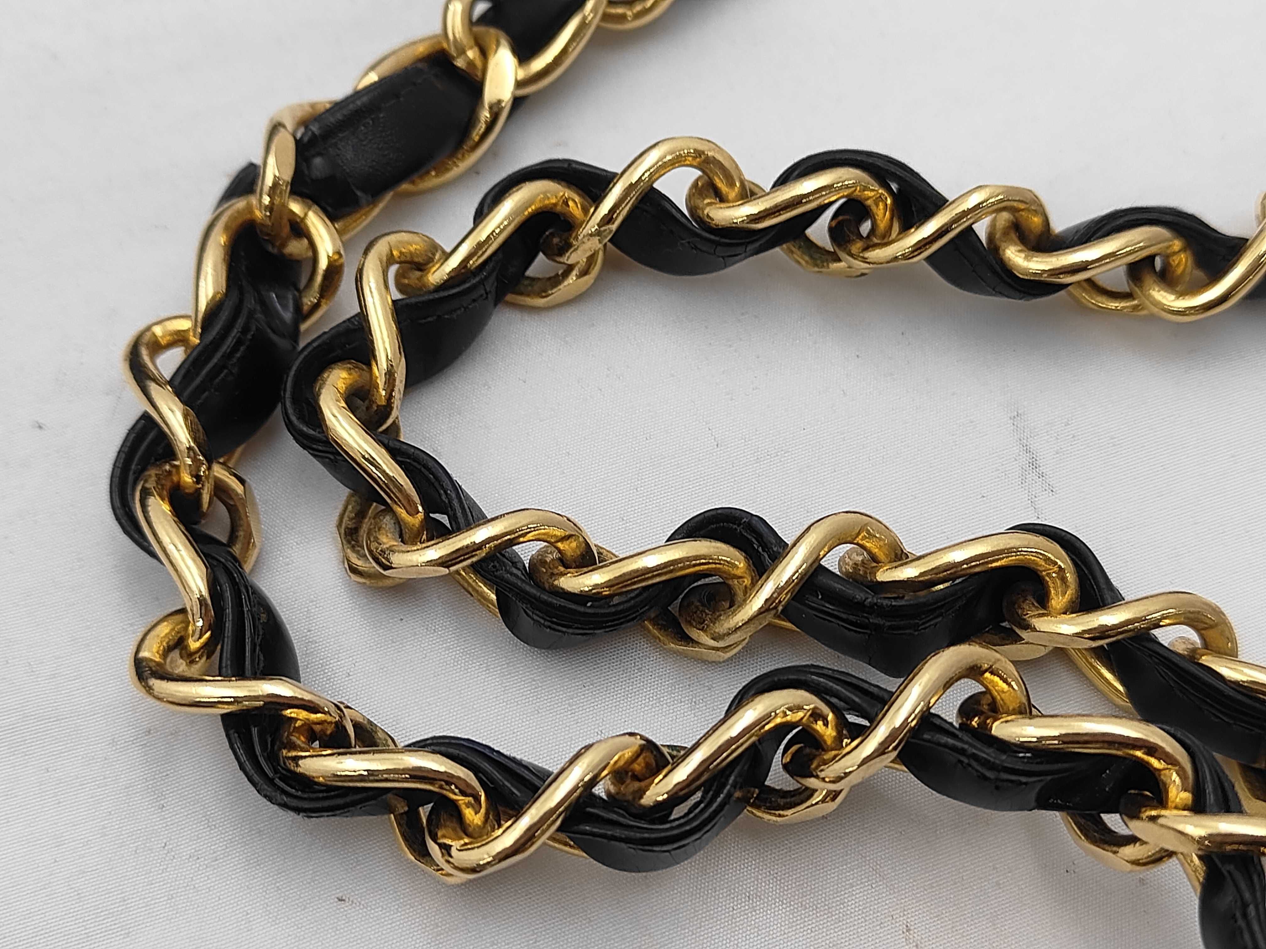 Large Matelassé Enamel Chain Shoulder Bag — view 4