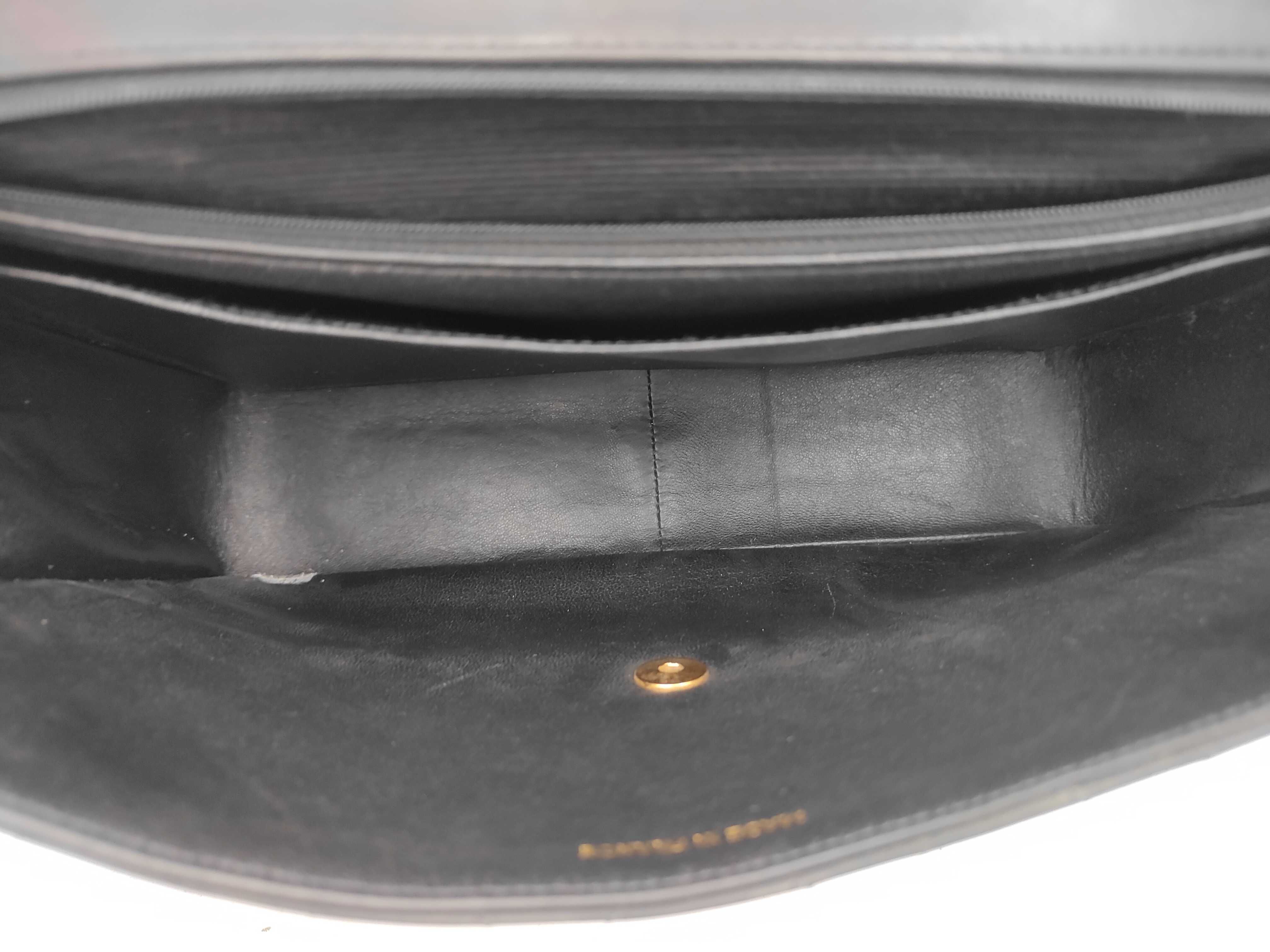 Large Matelassé Enamel Chain Shoulder Bag — view 8