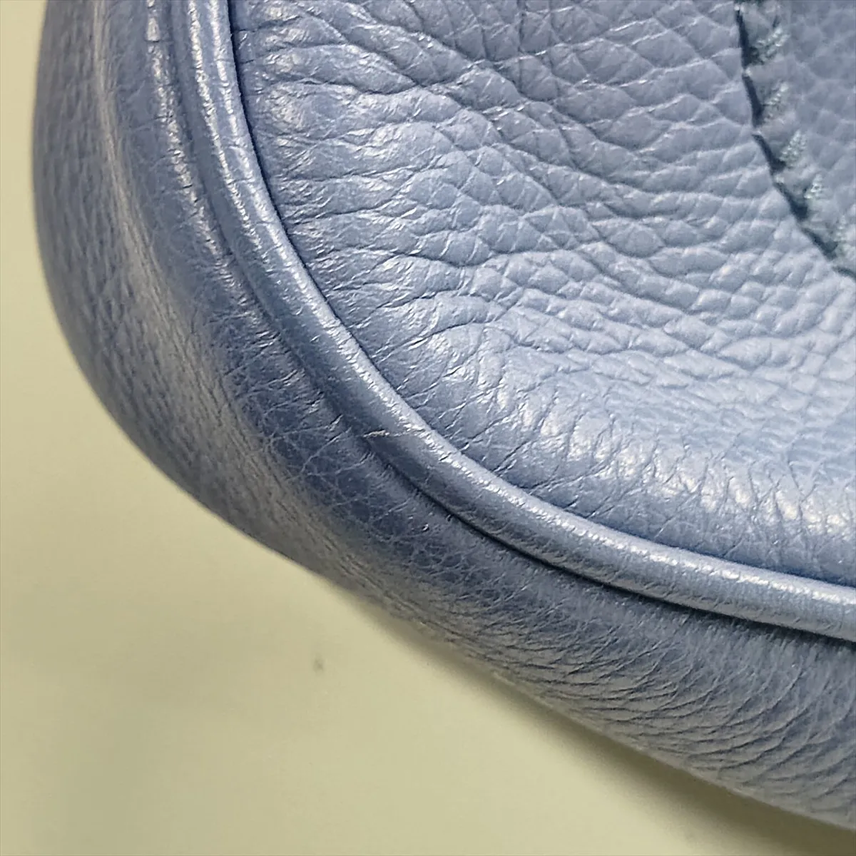 New Jackie Leather 2-Way Shoulder Bag, Blue, 298005, with initials. — view 12