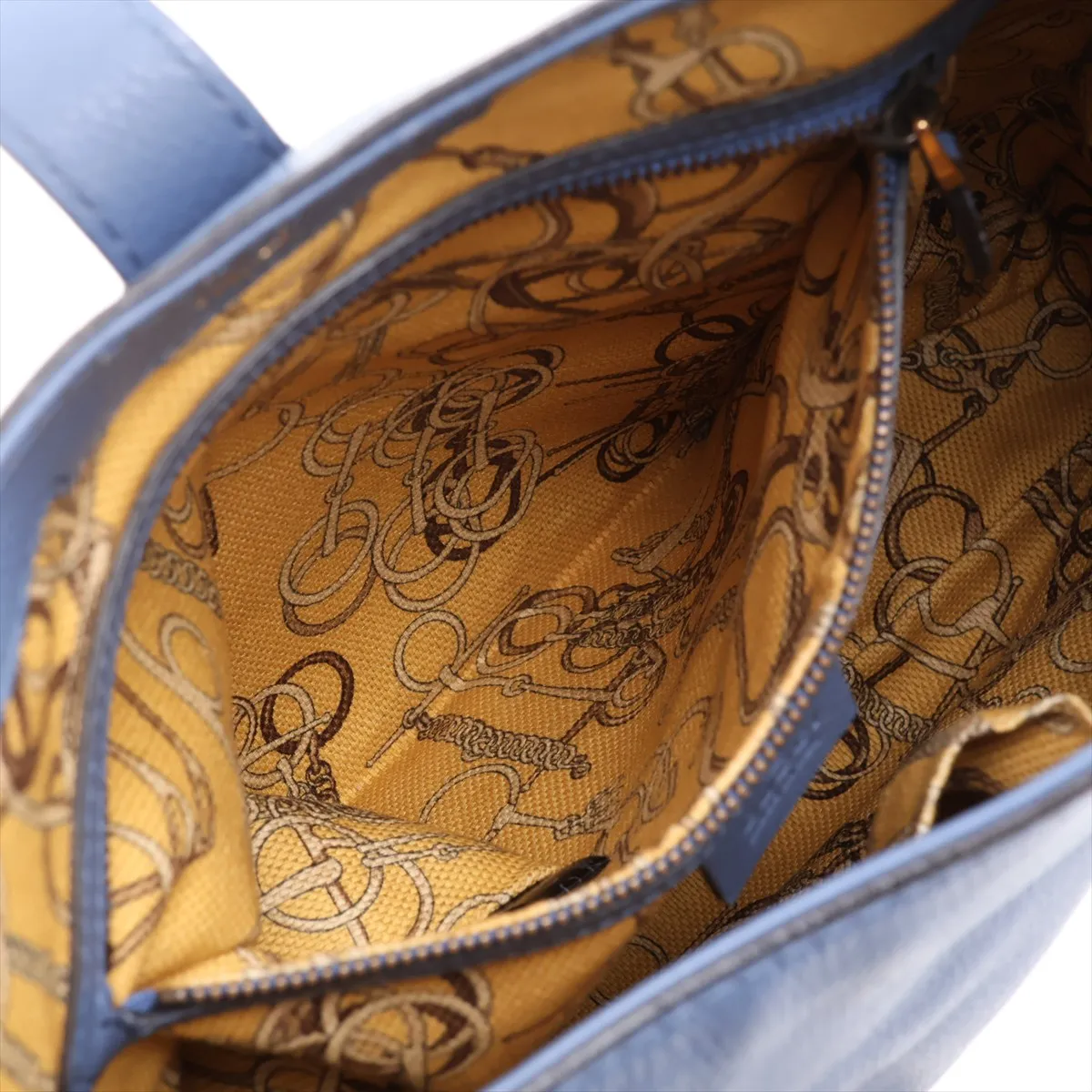 New Jackie Leather 2-Way Shoulder Bag, Blue, 298005, with initials. — view 9