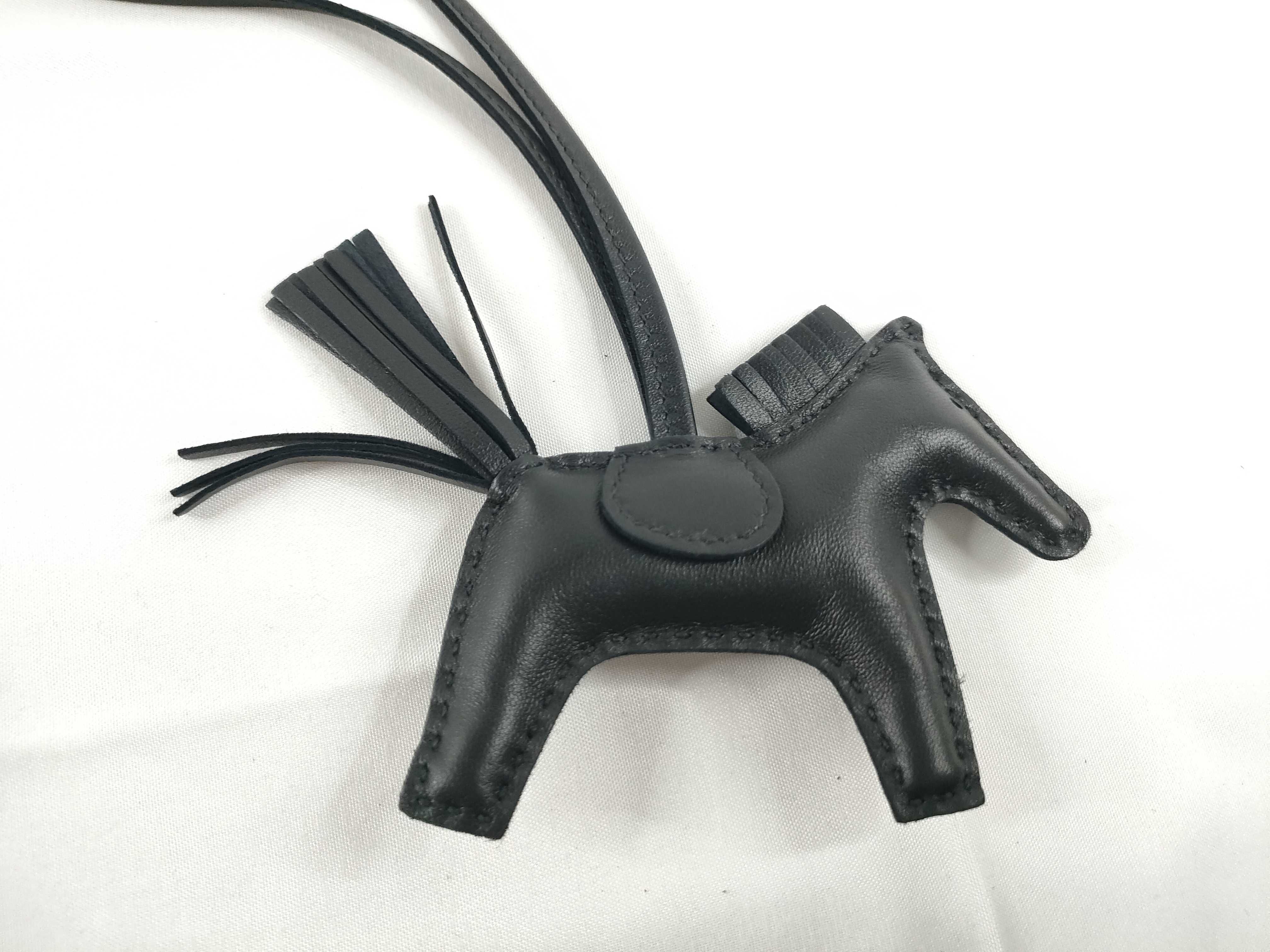 Rodeo Charm Strap, K AA stamped, Black Leather Strap — view 2