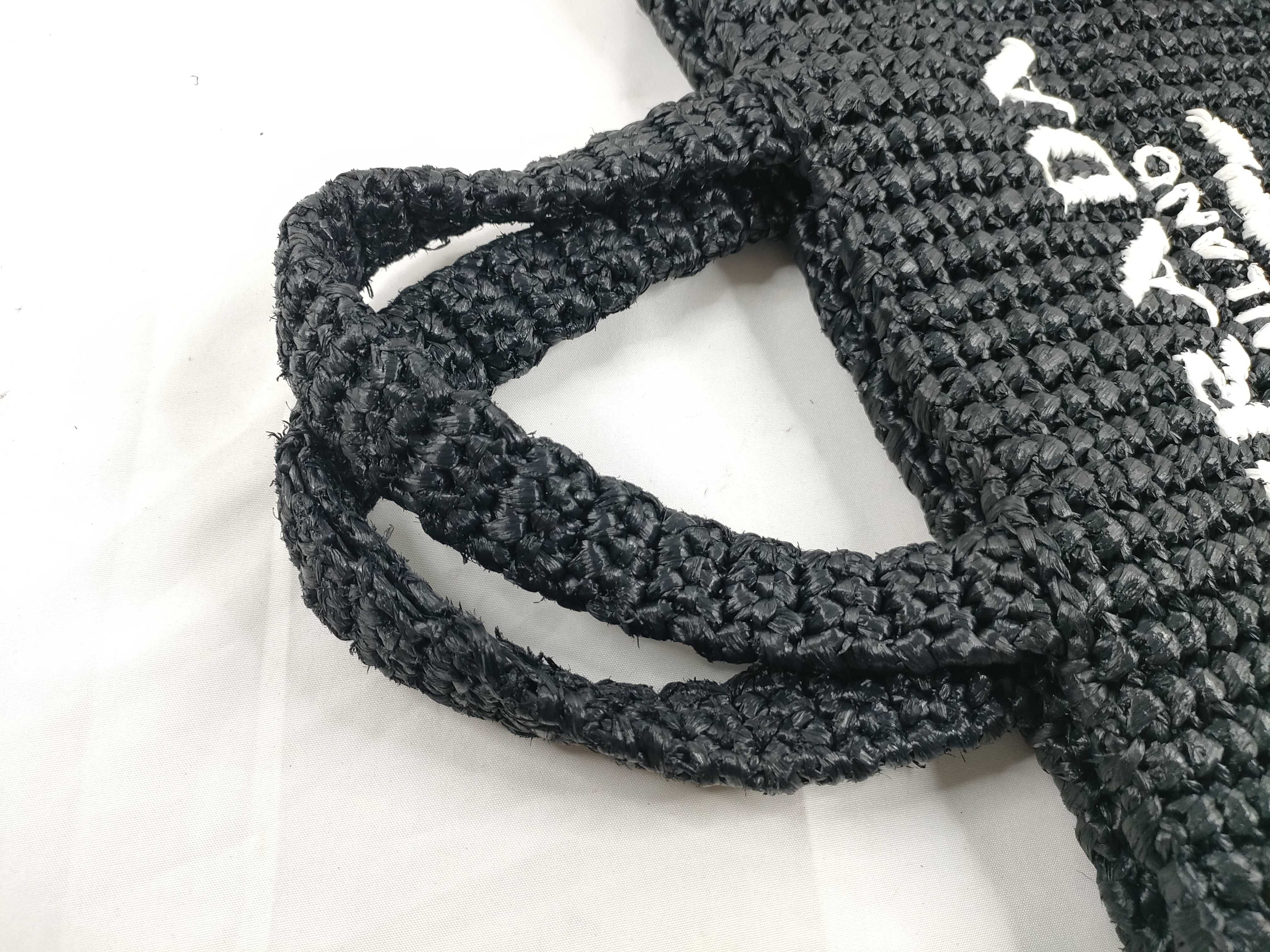 handbag, raffia, 1BG422, black handbag — view 6
