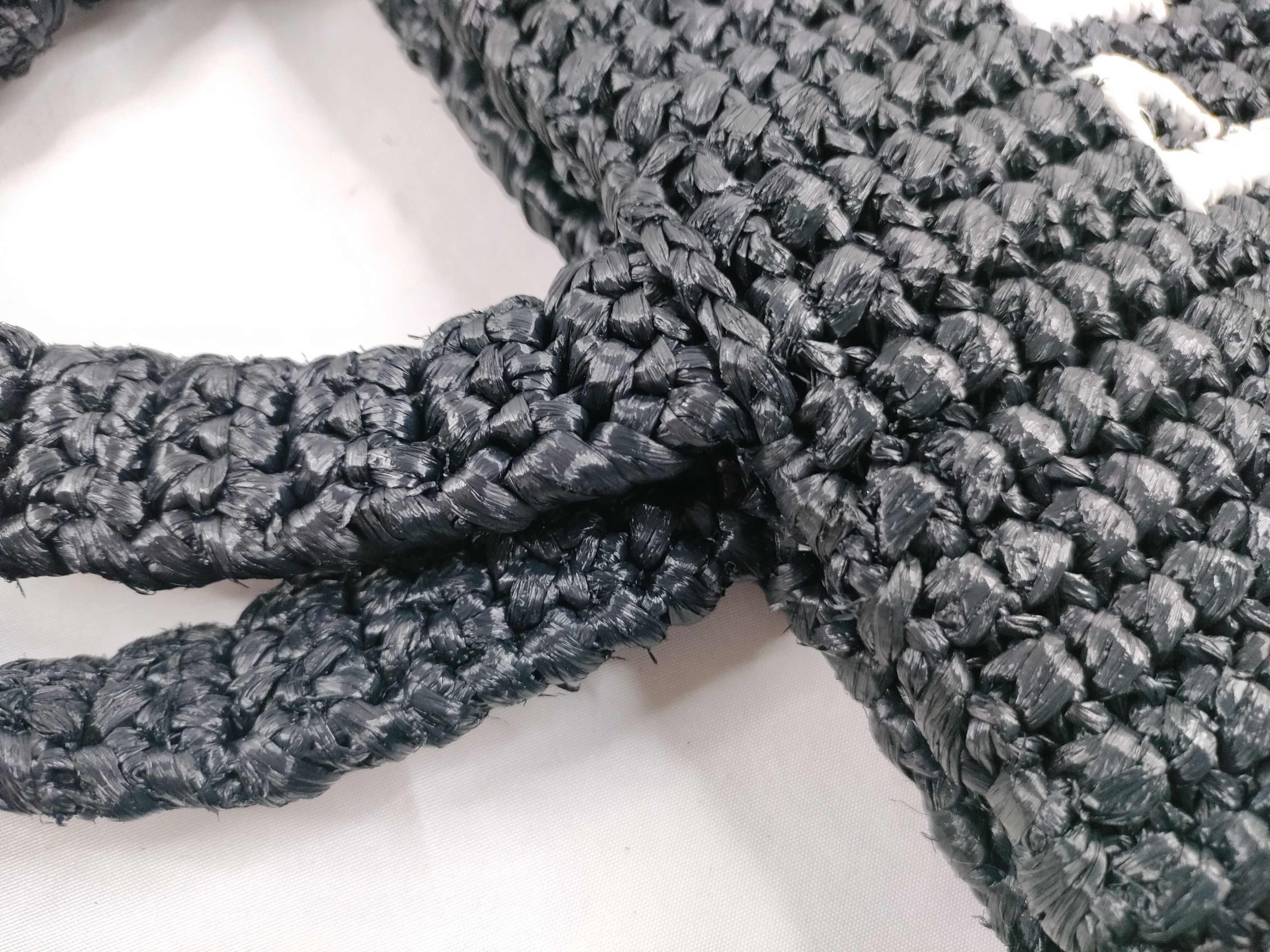 handbag, raffia, 1BG422, black handbag — view 7