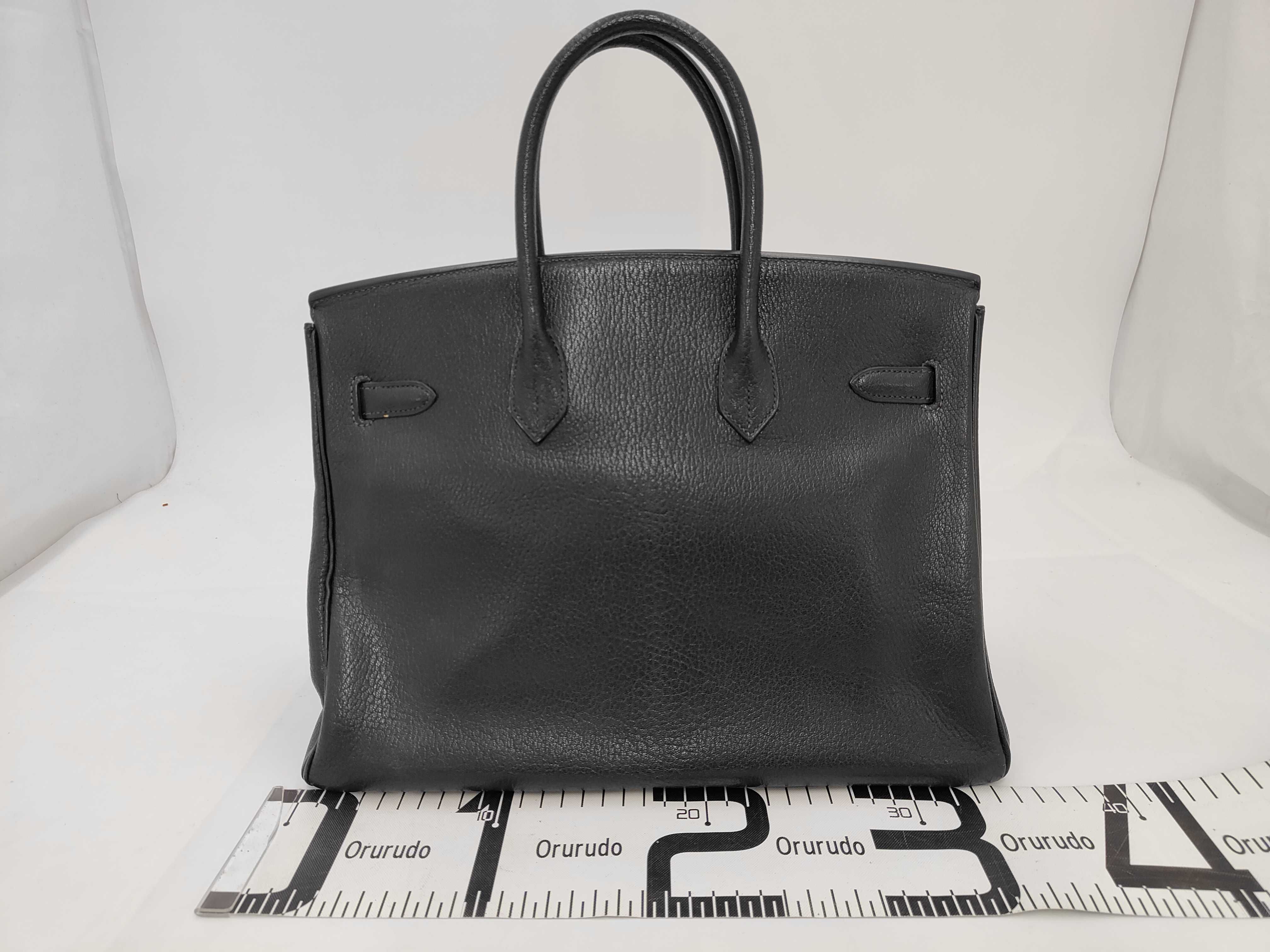 Birkin 35 Epsom leather, silver hardware, green, D stamp, handbag — view 2