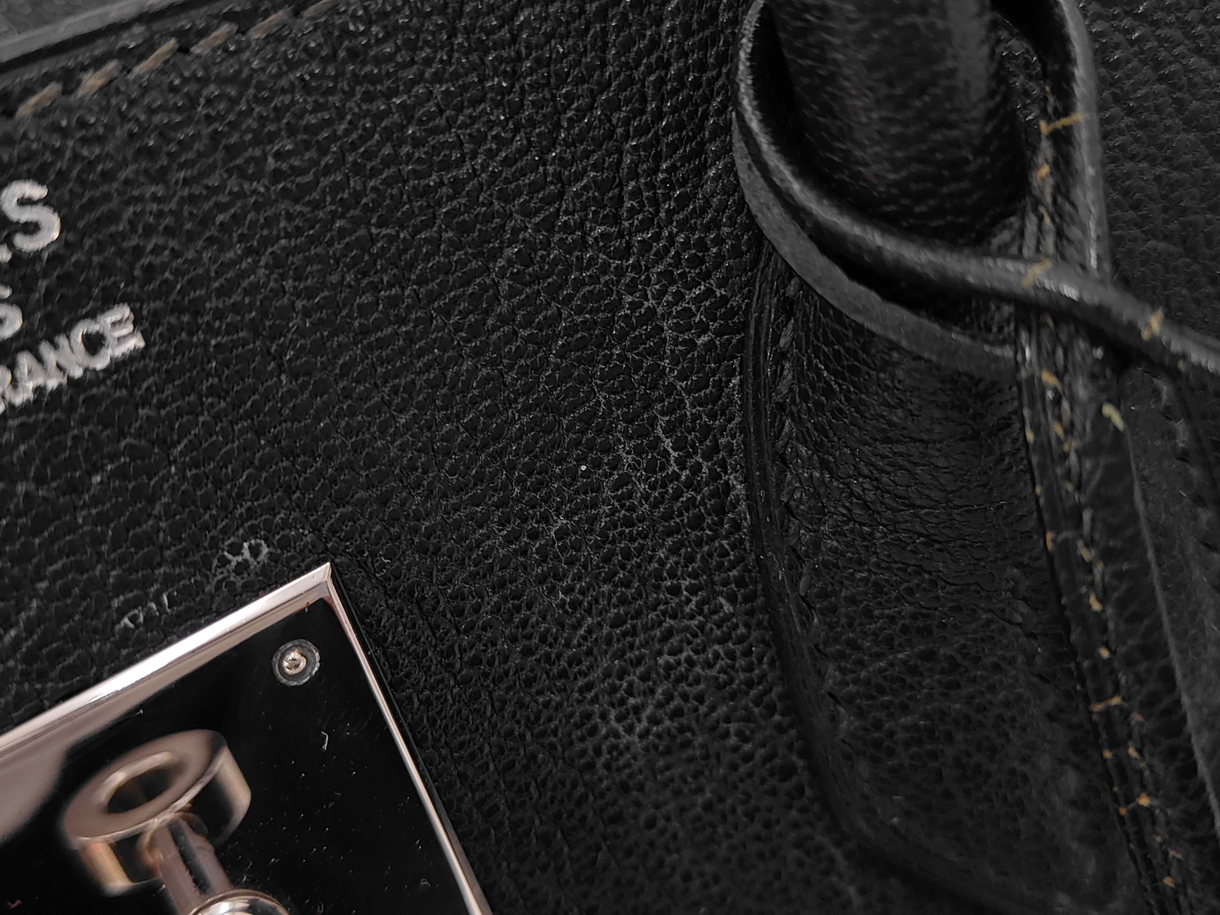 Birkin 35 Epsom leather, silver hardware, green, D stamp, handbag — view 11