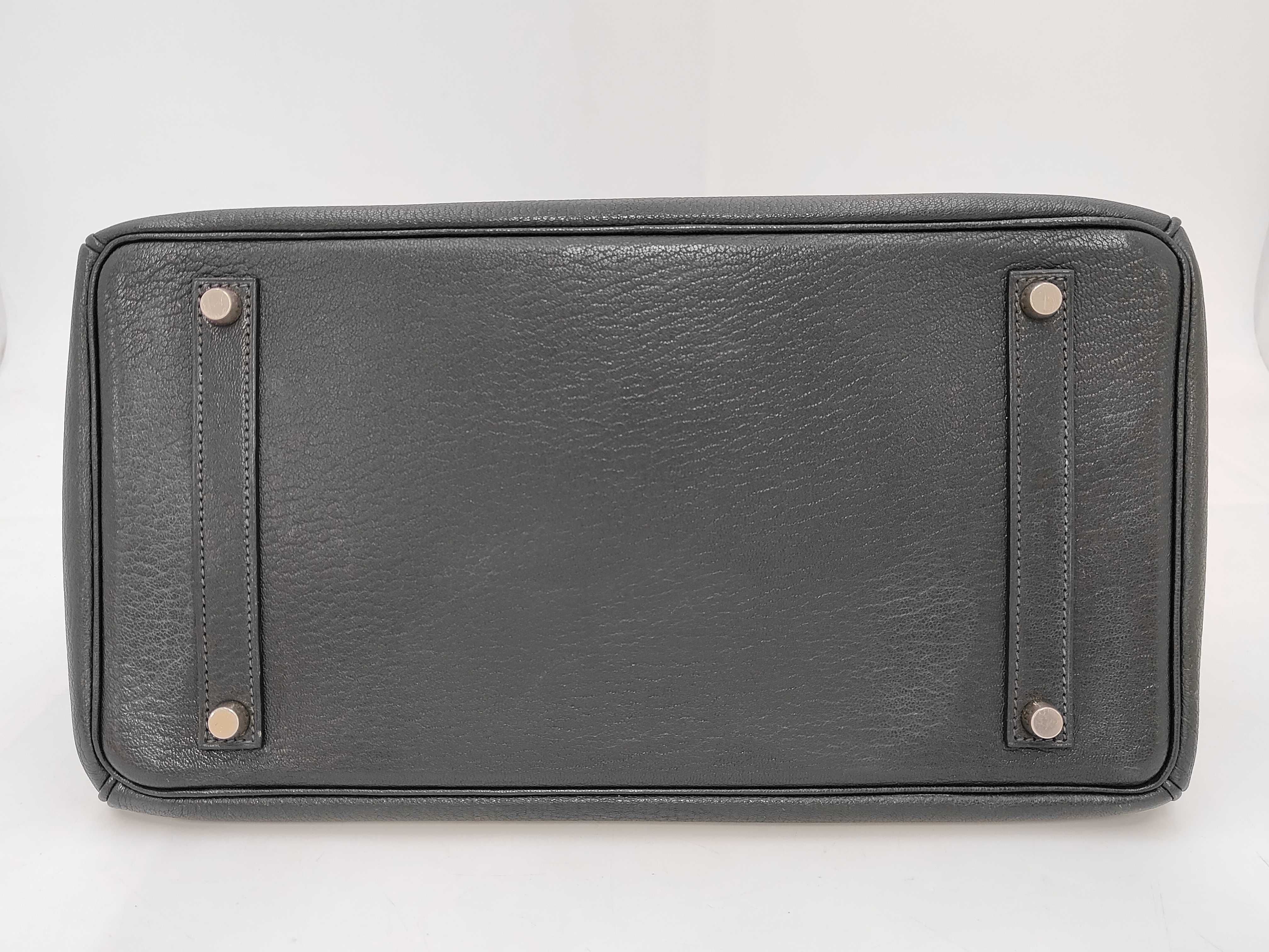 Birkin 35 Epsom leather, silver hardware, green, D stamp, handbag — view 3