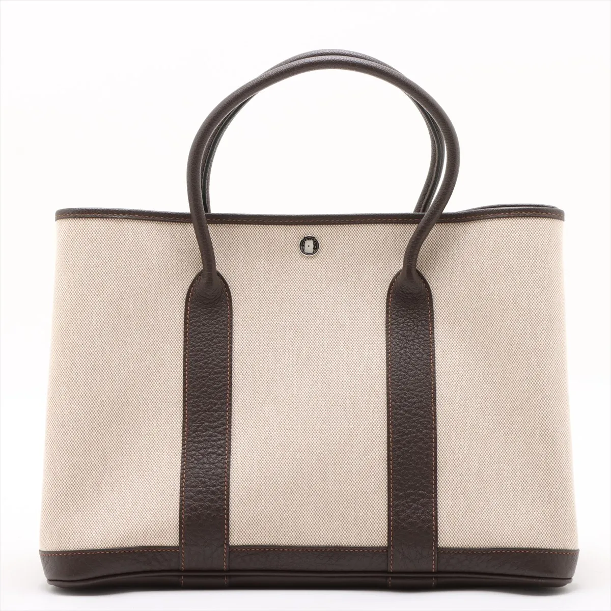 Garden Party 36 PM Toile Ash x Buffle Beige x Brown Silver hardware Q:2013 — view 2