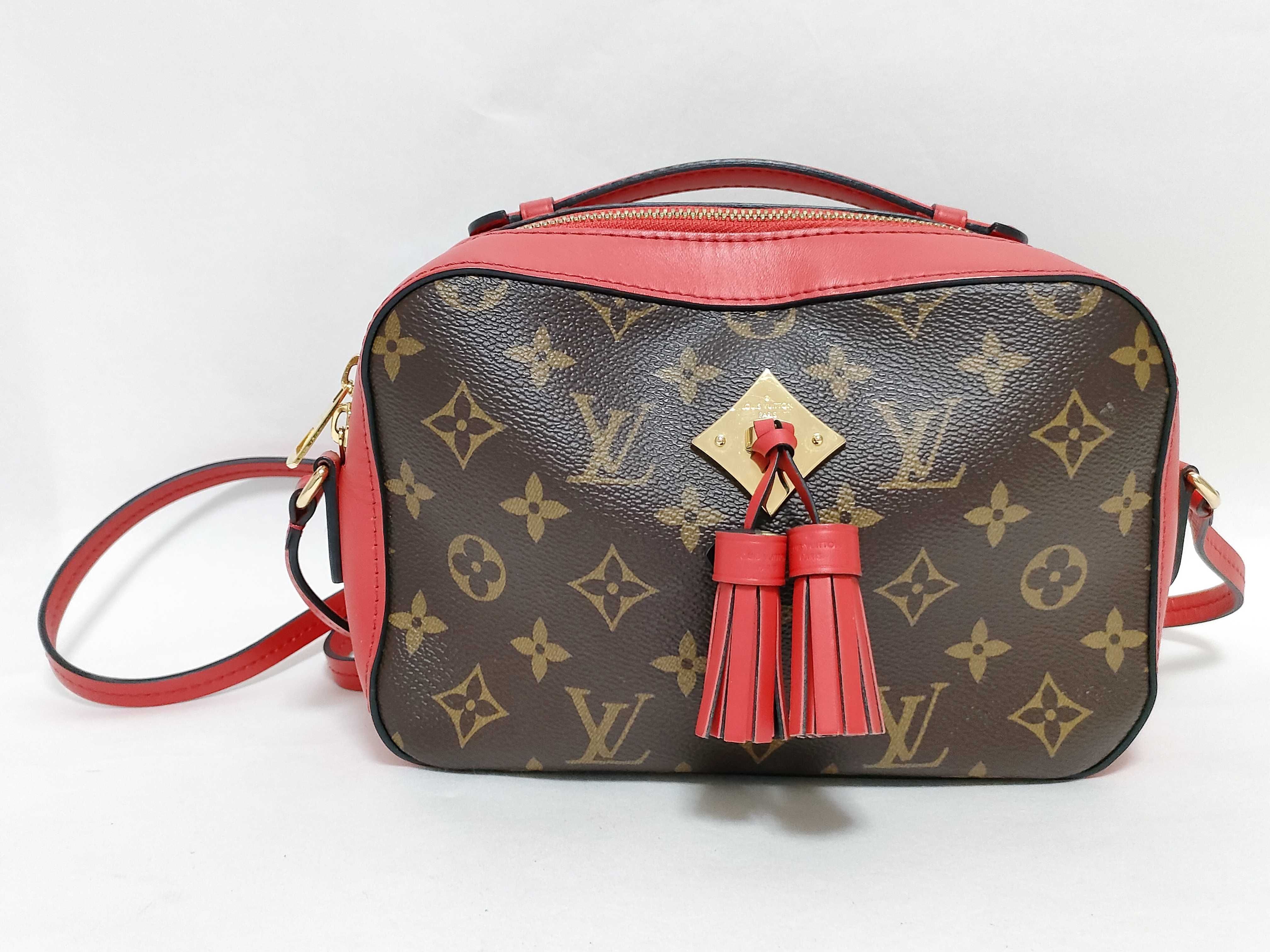 Monogram Coquelicot Red Monogram Saint-Onge Shoulder Bag