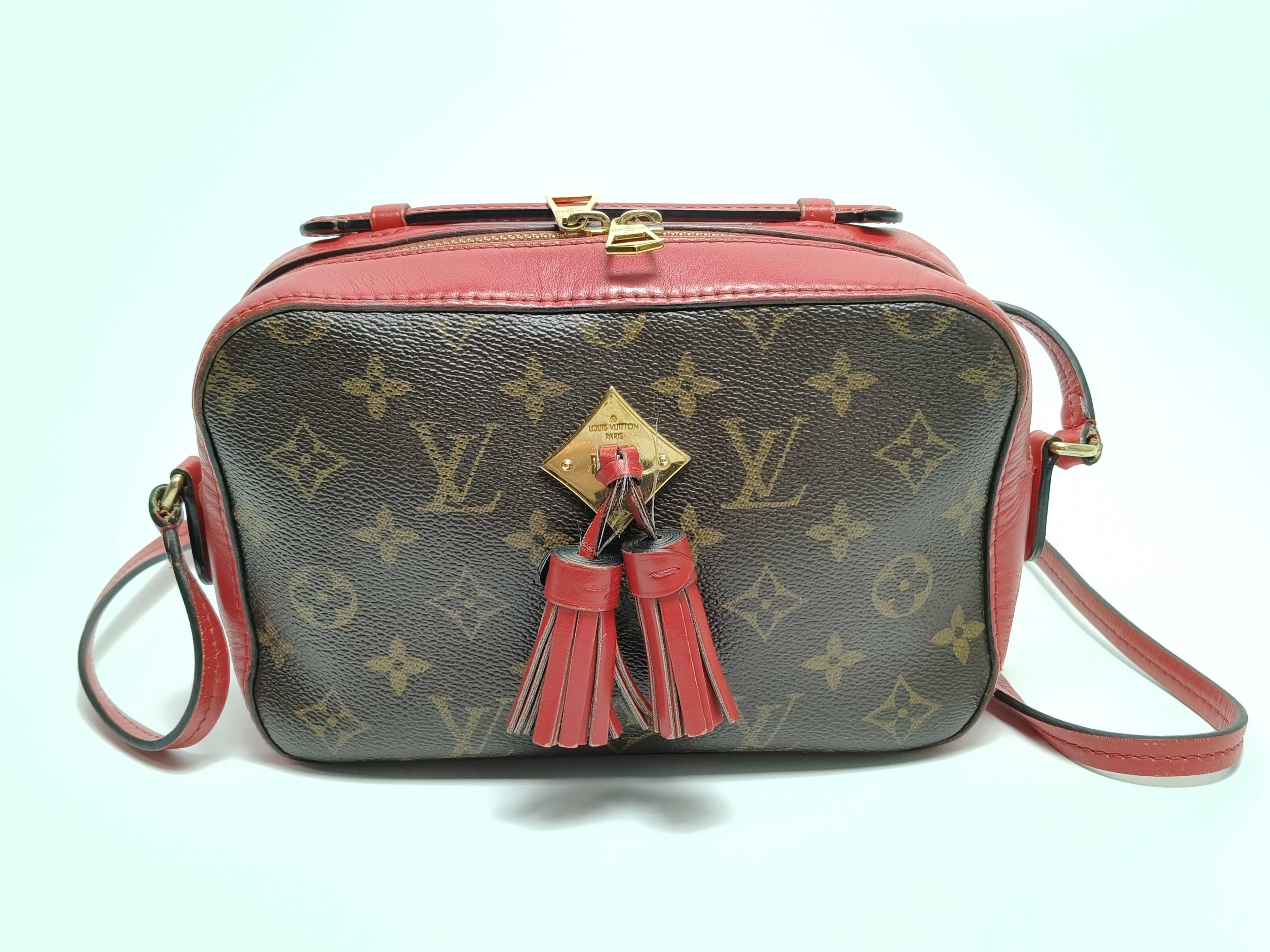 Monogram Saint-Onge M43556 CA3178 Brown x Red Shoulder Bag