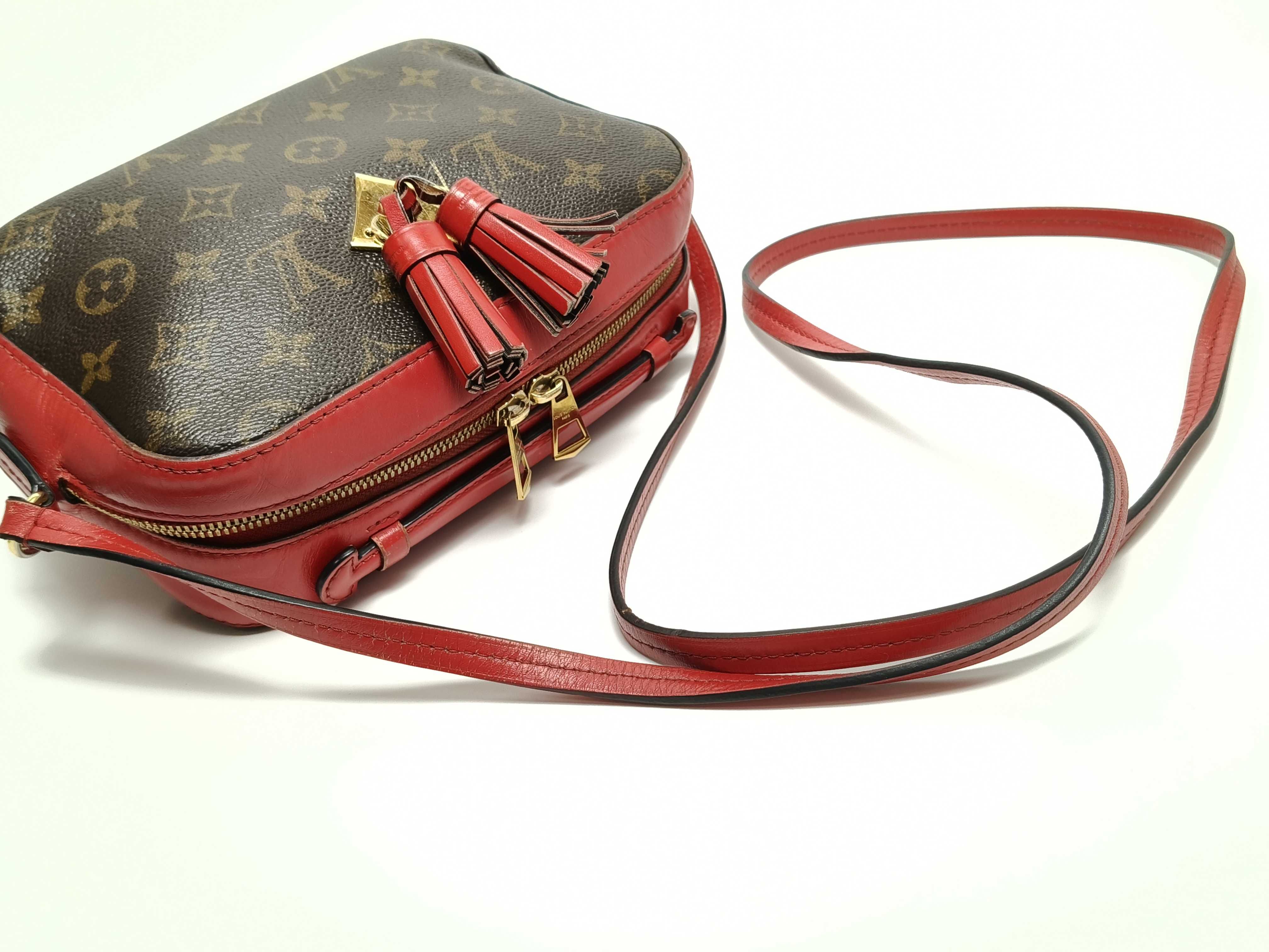 Monogram Saint-Onge M43556 CA3178 Brown x Red Shoulder Bag — view 3