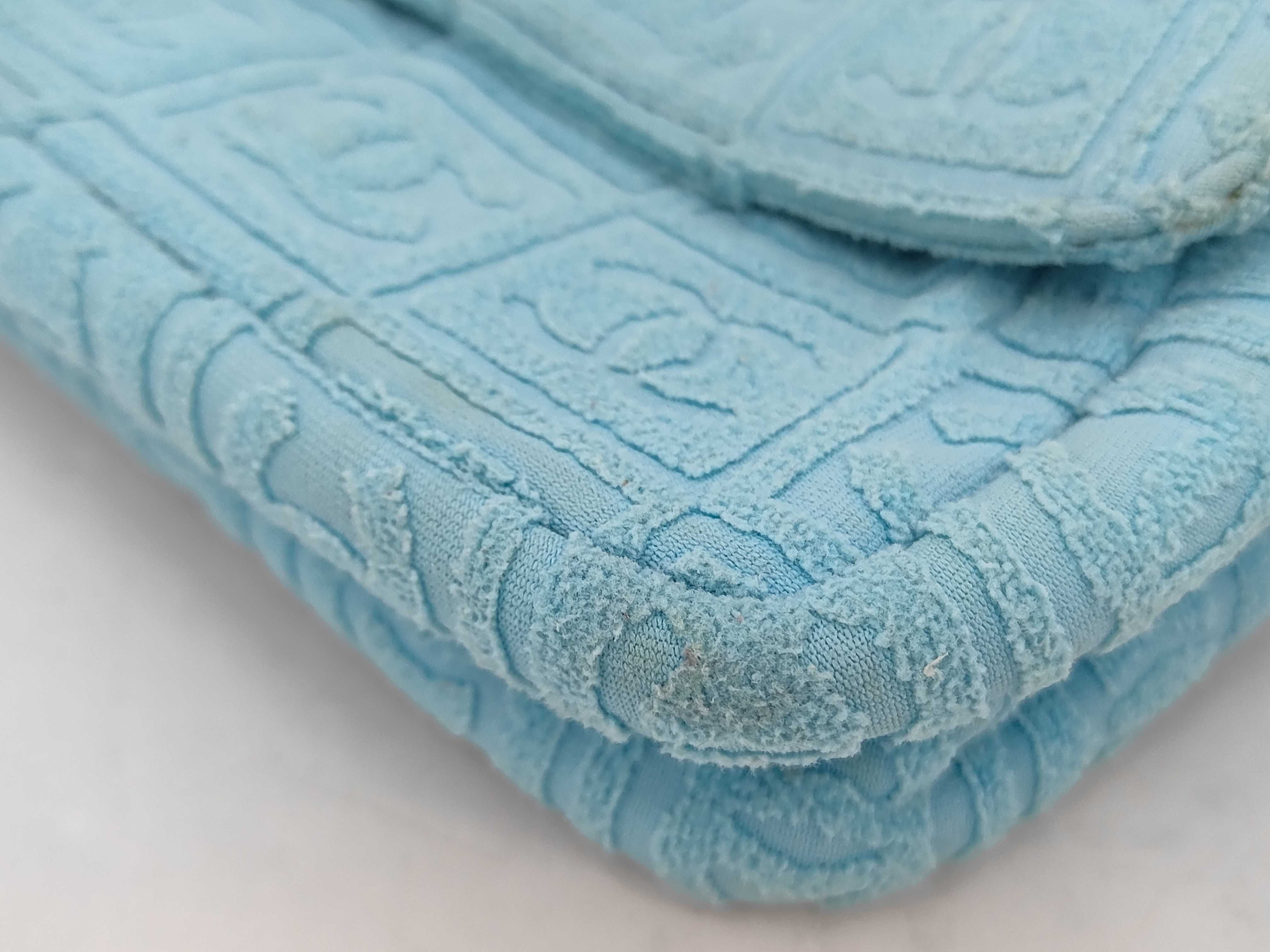 Plastic Chain Terry Cloth Light Blue Shoulder Bag — view 4