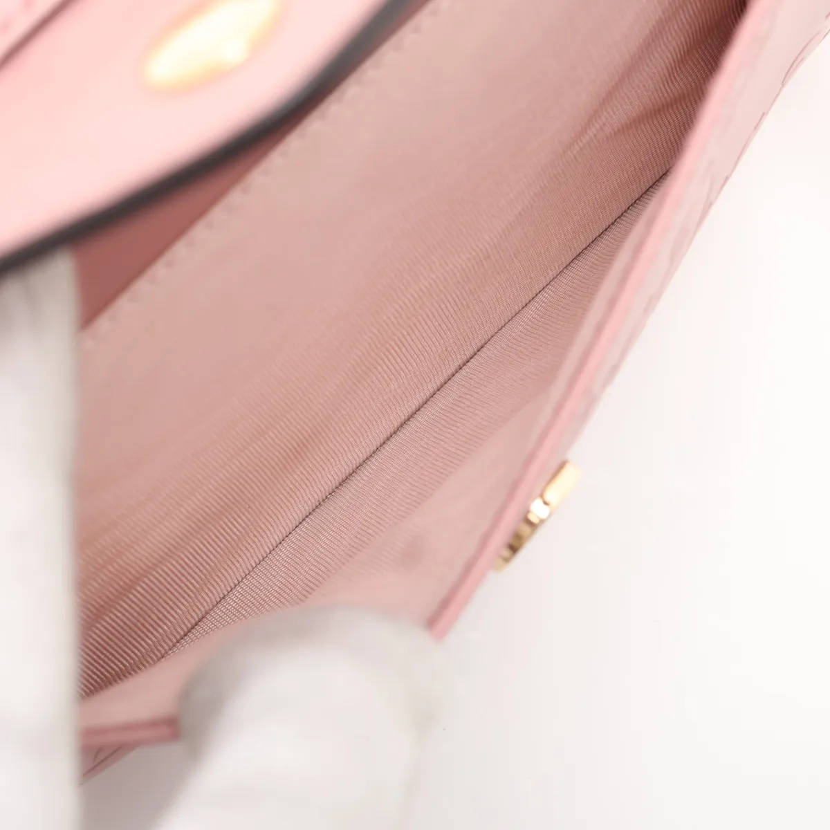 GG Supermini 781554 Leather Chain Shoulder Bag, Pink — view 7