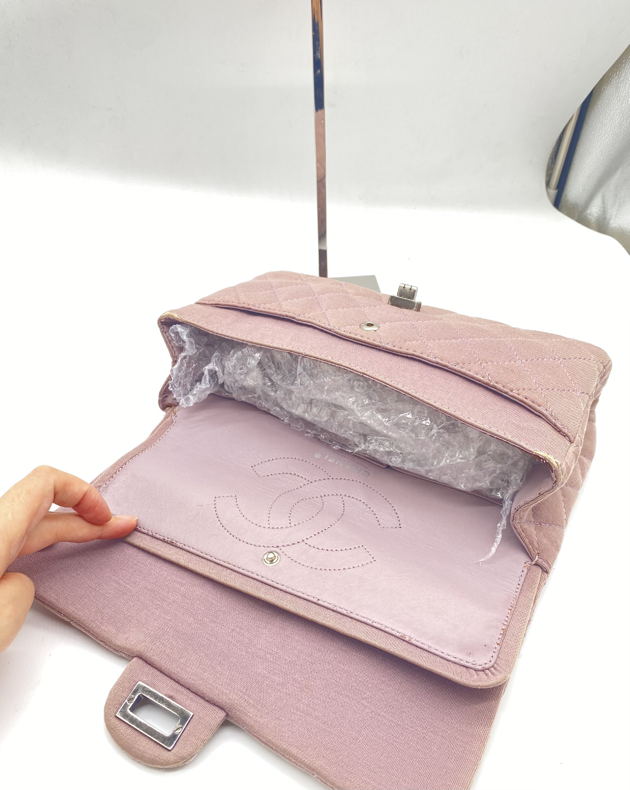 Matelassé 2.55 Cotton Double Flap Shoulder Bag — view 7