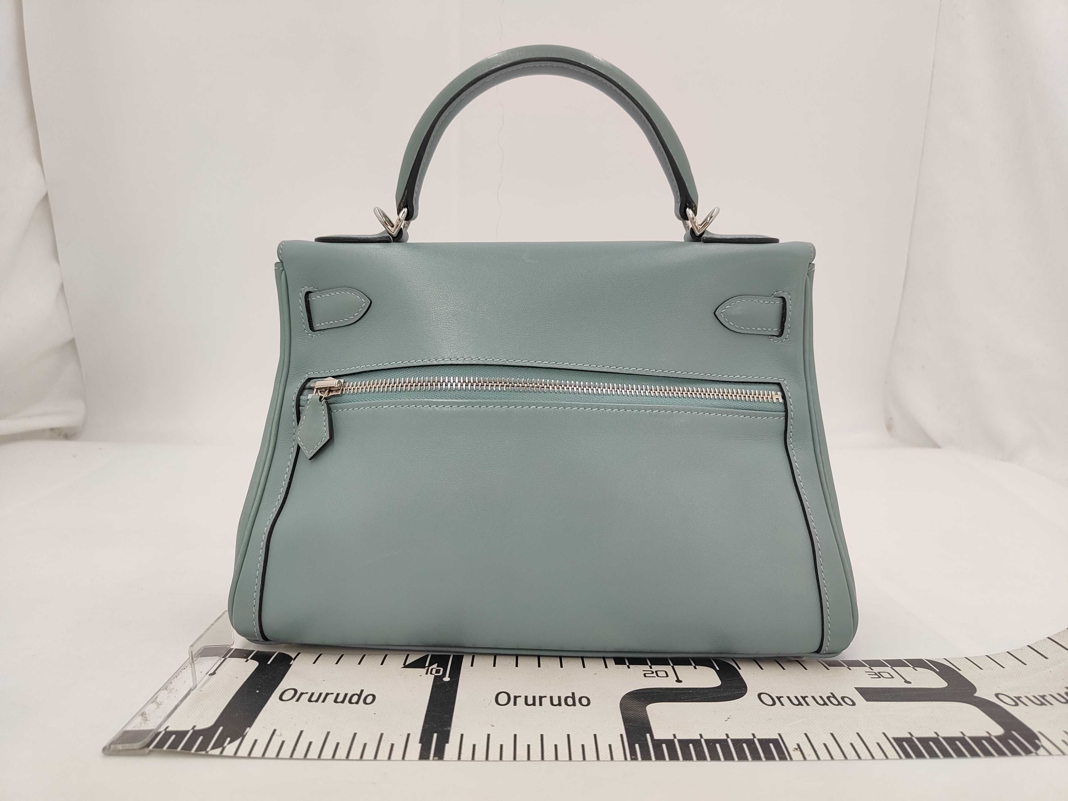 Kelly Laqui 28 Blue Jean Swift Silver Hardware M Handbag — view 2