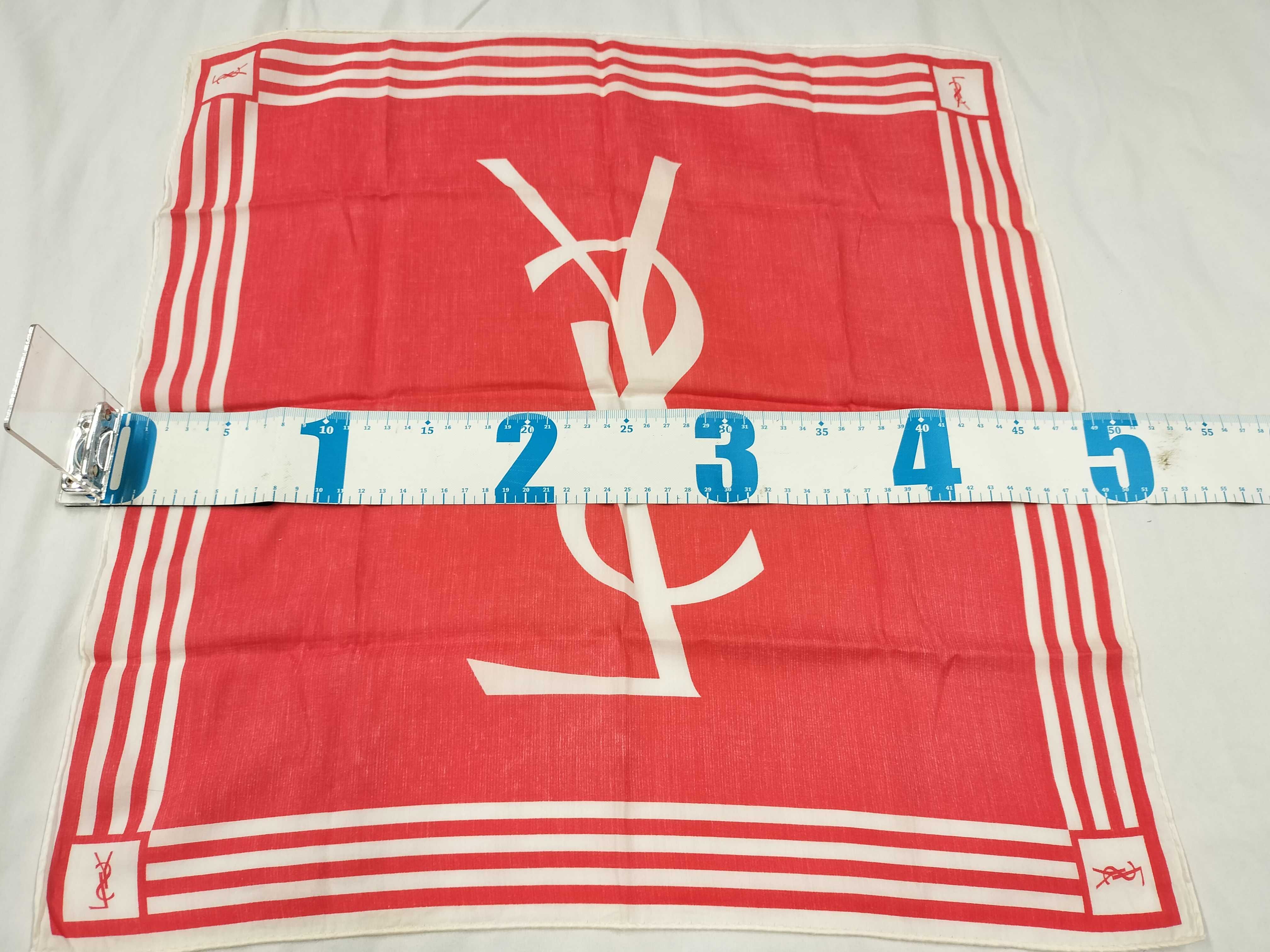 handkerchief/scarf (YSL, big logo, orange) - other accessories. — view 2