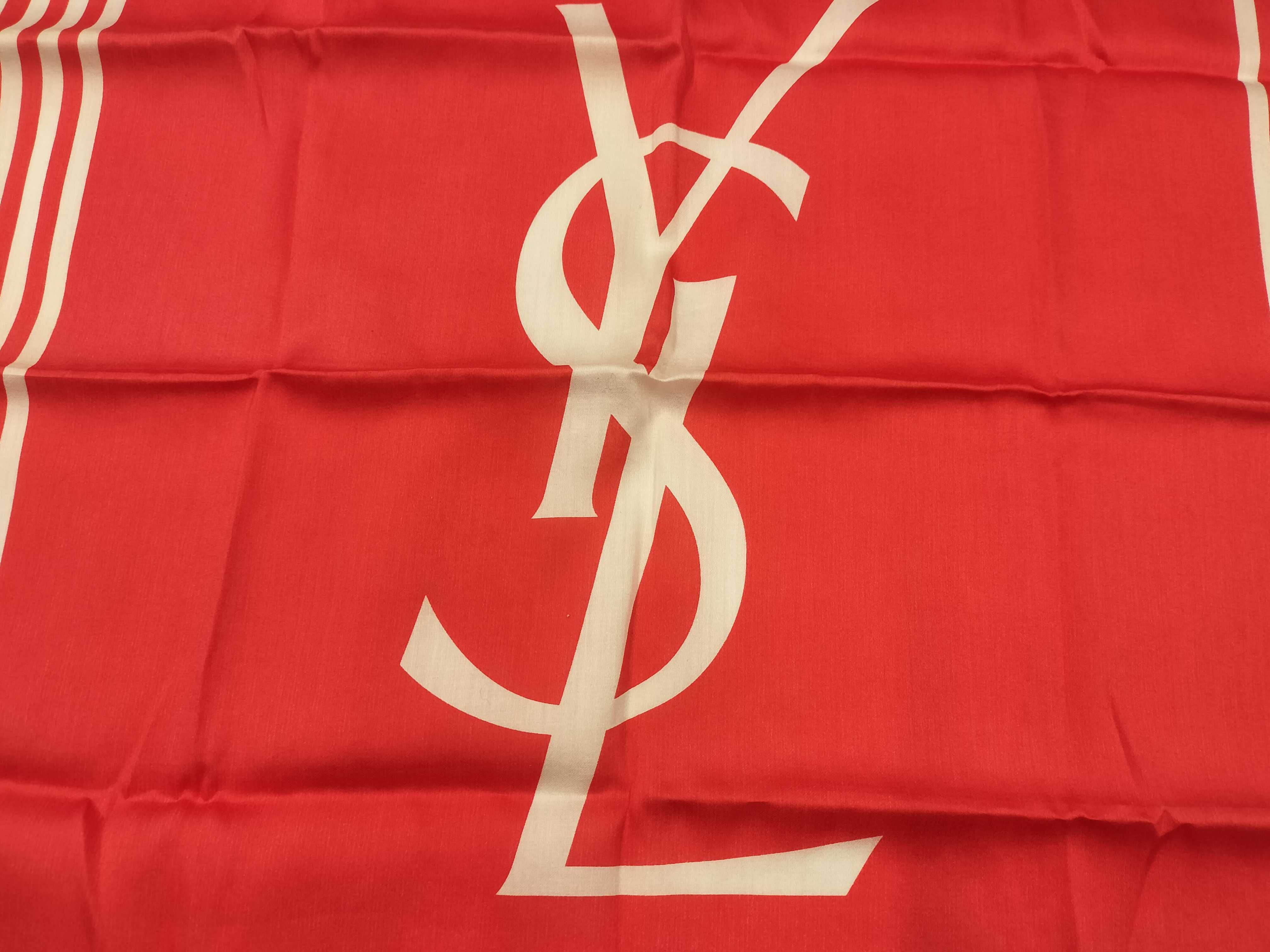 handkerchief/scarf (YSL, big logo, orange) - other accessories. — view 4
