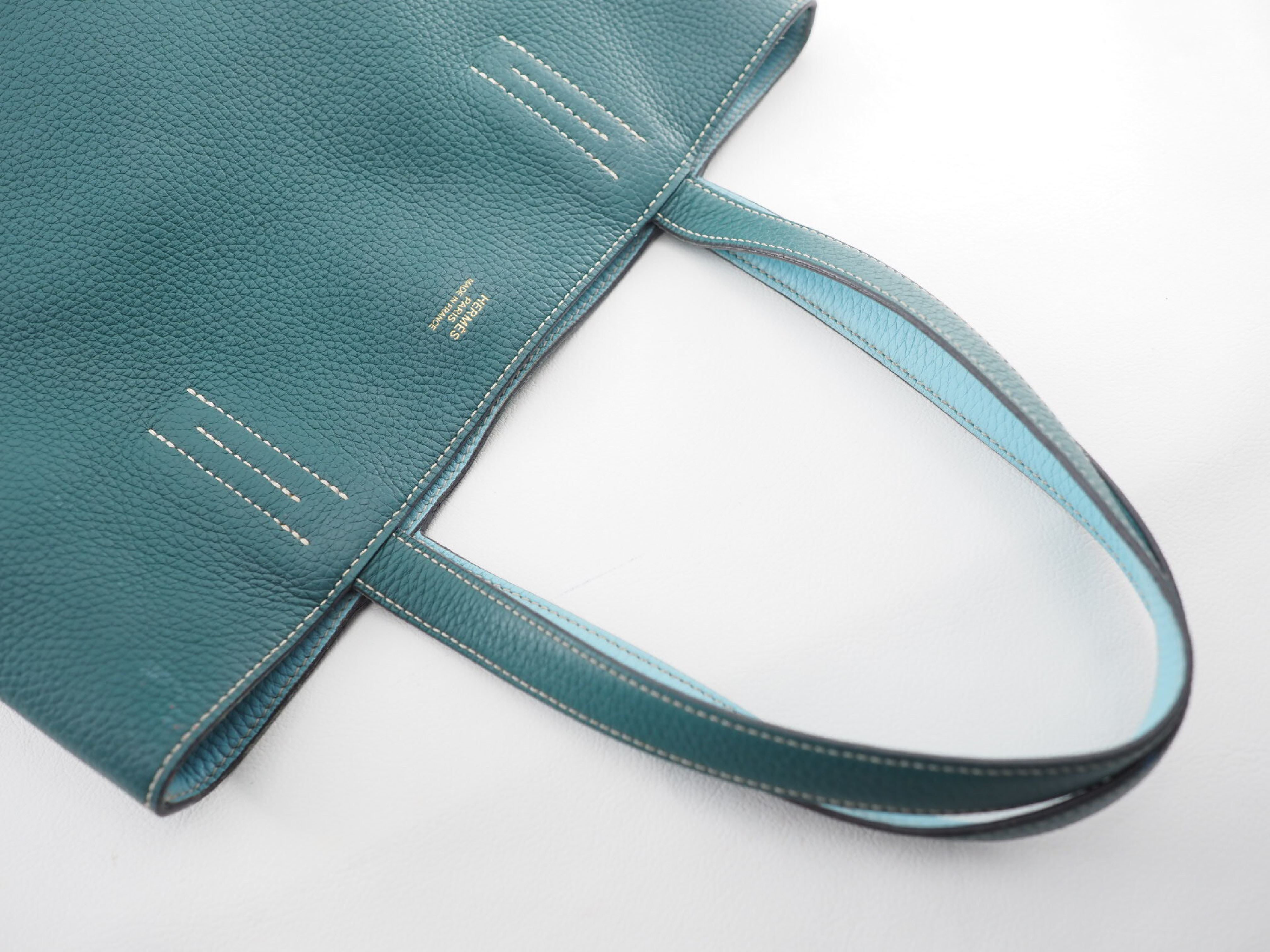 Double Sens 28 Bicolor Green x Blue Tote Bag (2017) — view 5