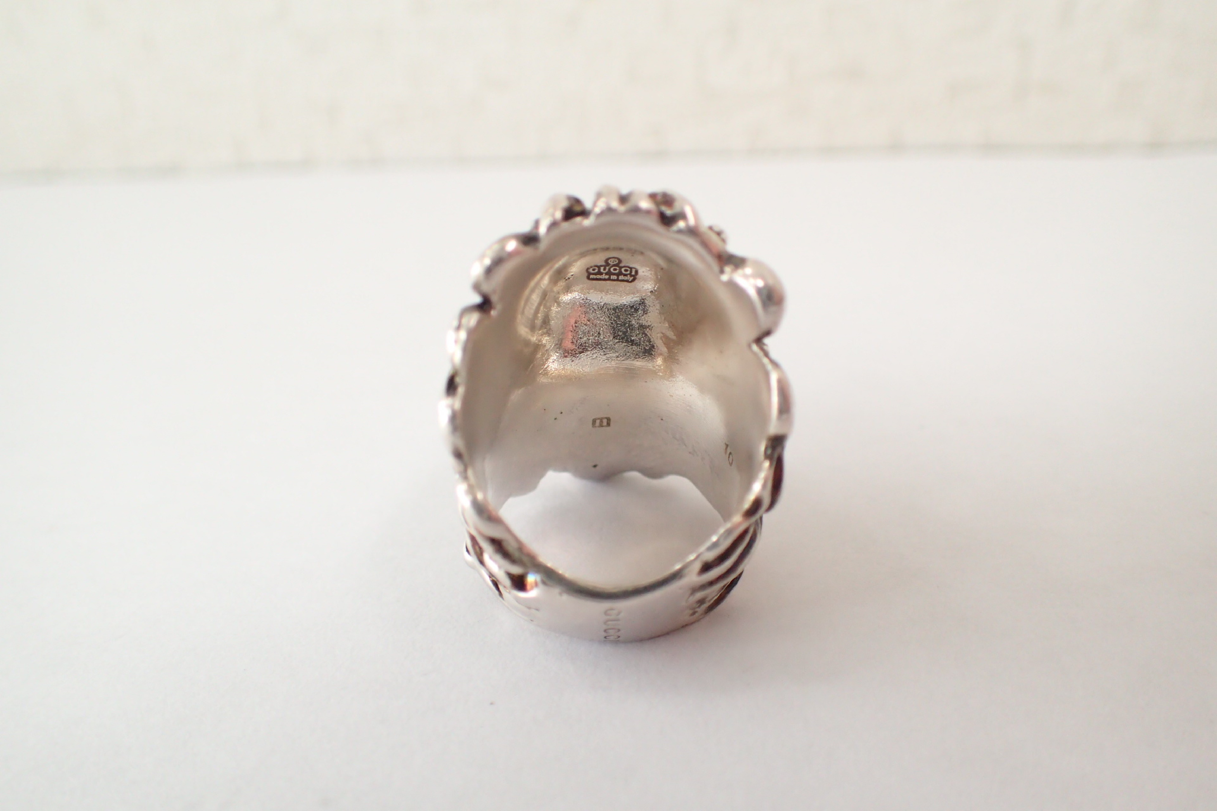 Lion Color Stone Silver Ring — view 4
