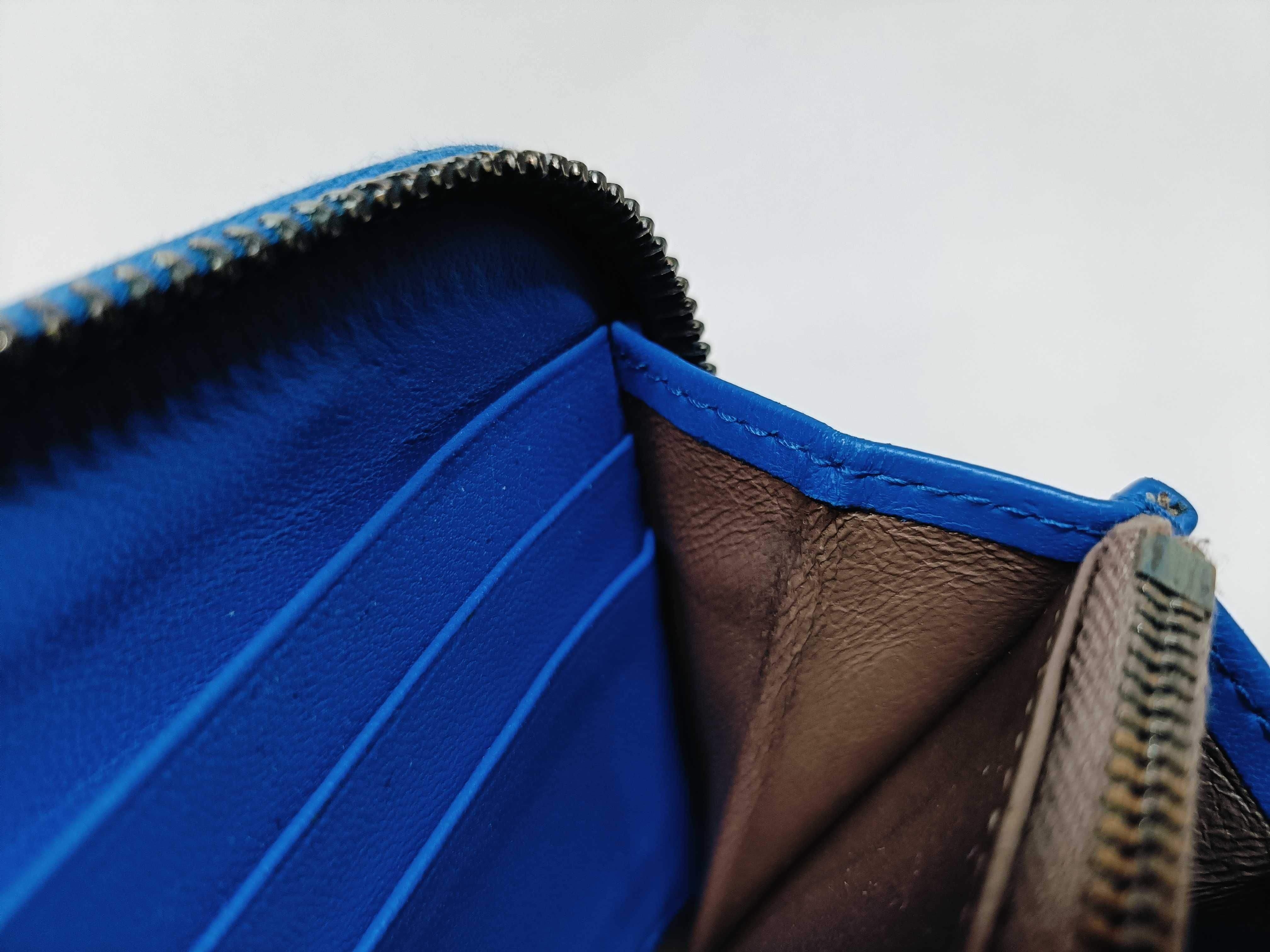 Intrecciato Long Wallet, Blue — view 9