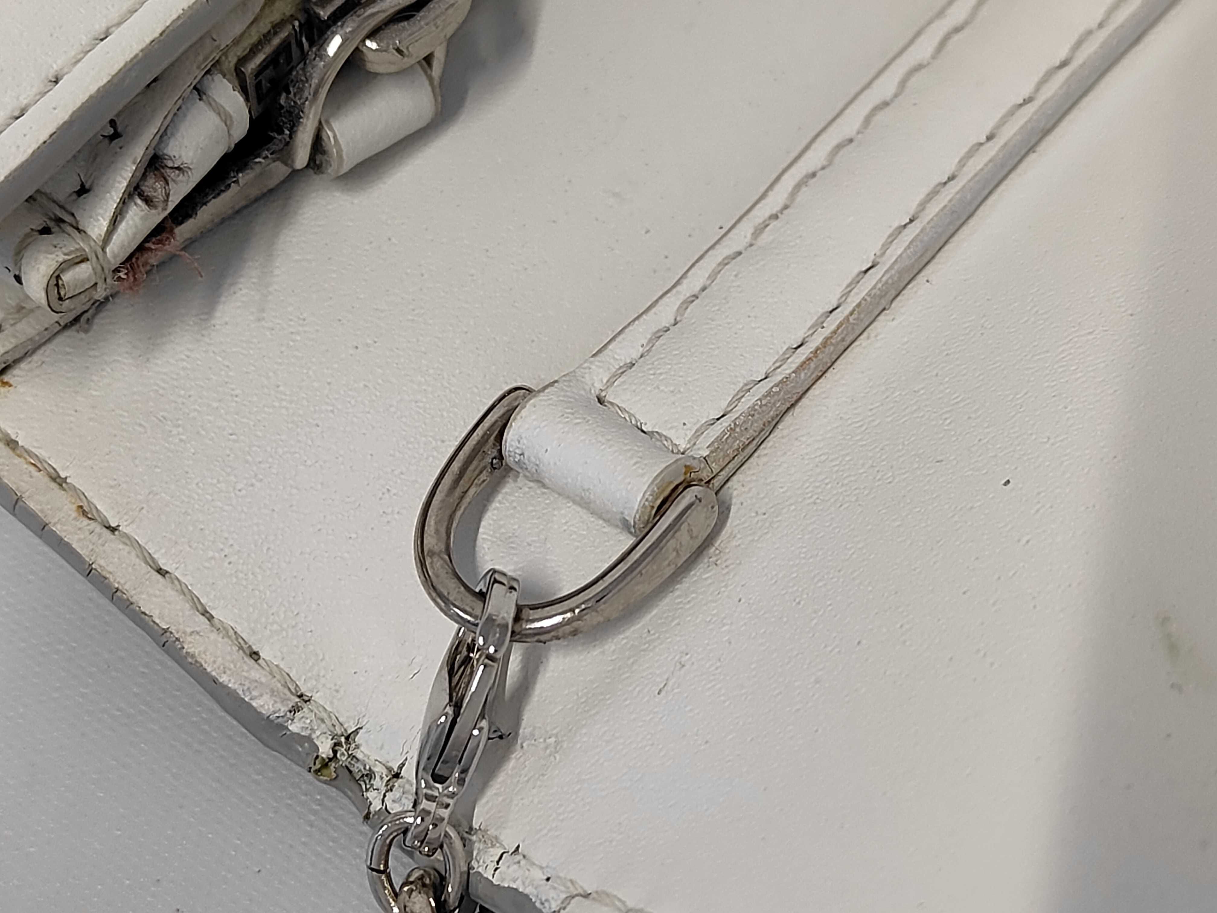 Leather Shoulder Wallet White Shoulder Bag — view 5