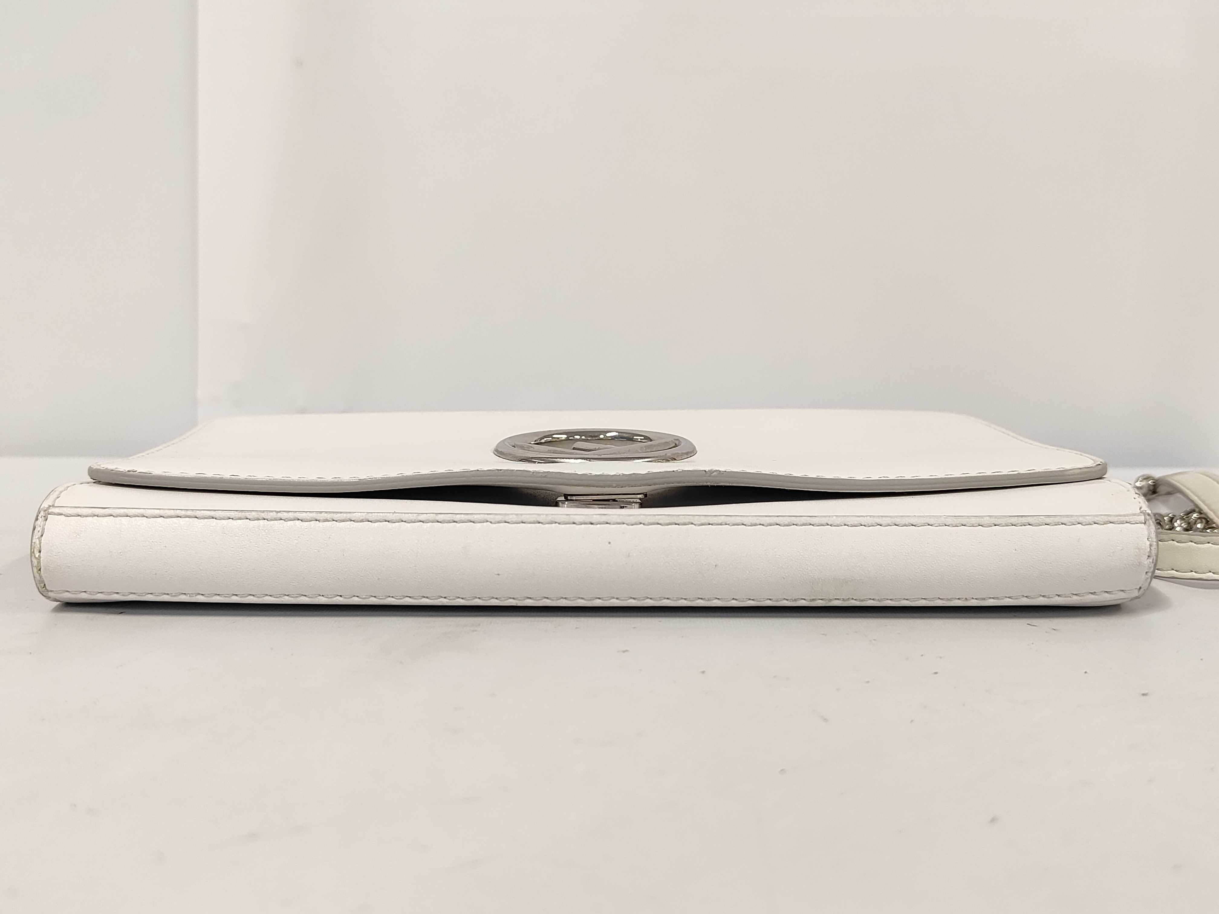 Leather Shoulder Wallet White Shoulder Bag — view 7