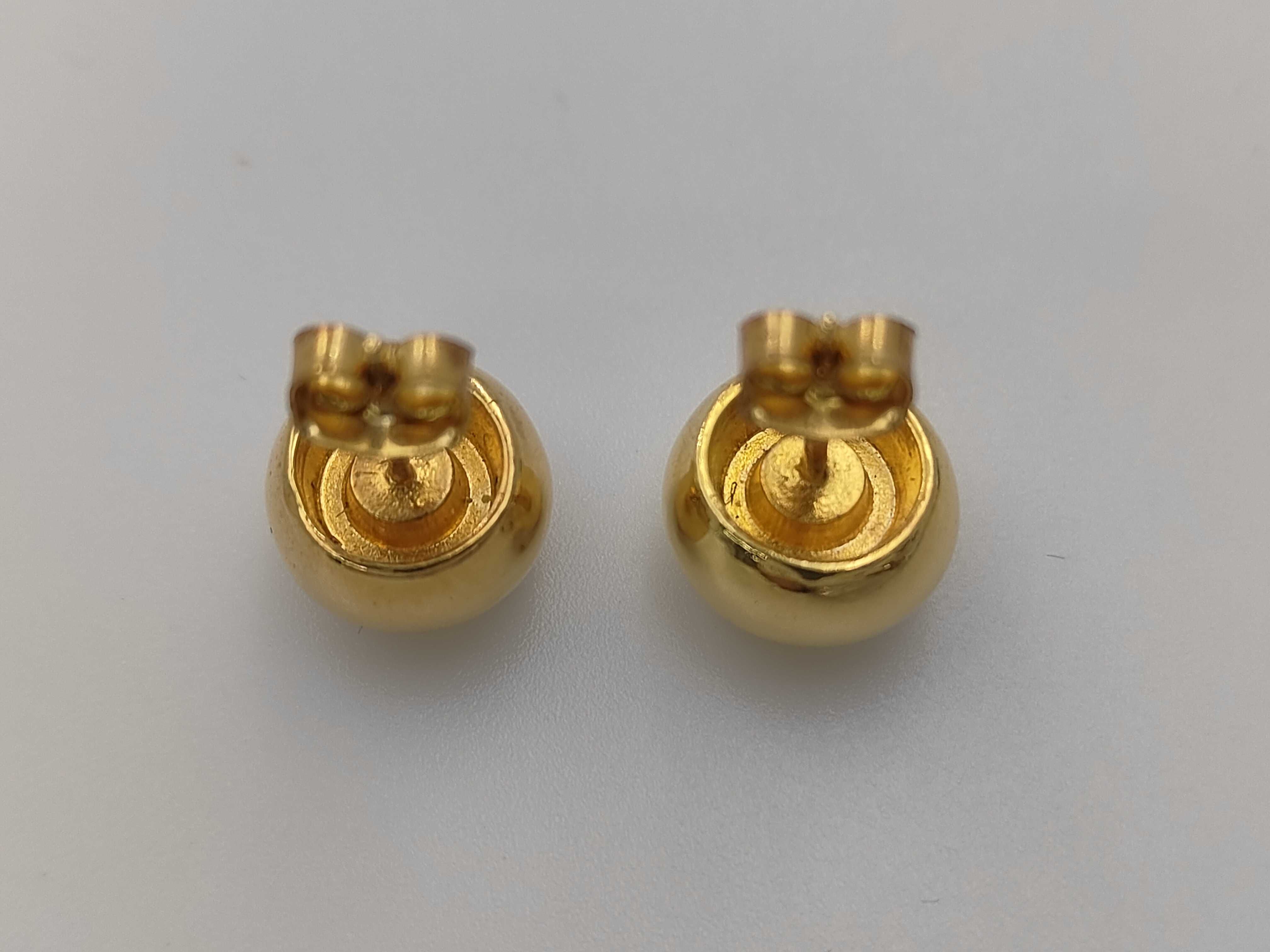 earrings, gold, with original box. — view 2