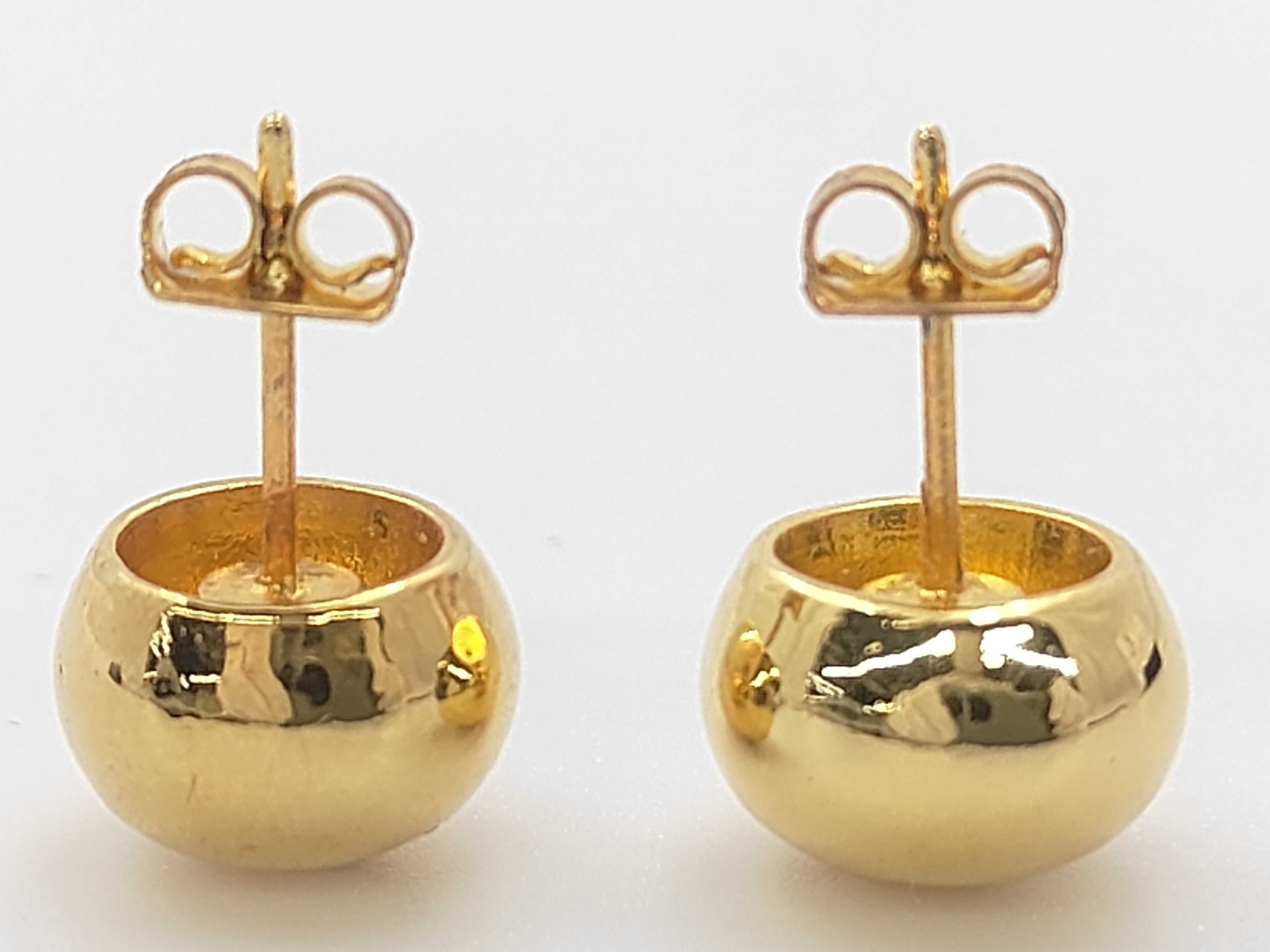 earrings, gold, with original box. — view 3