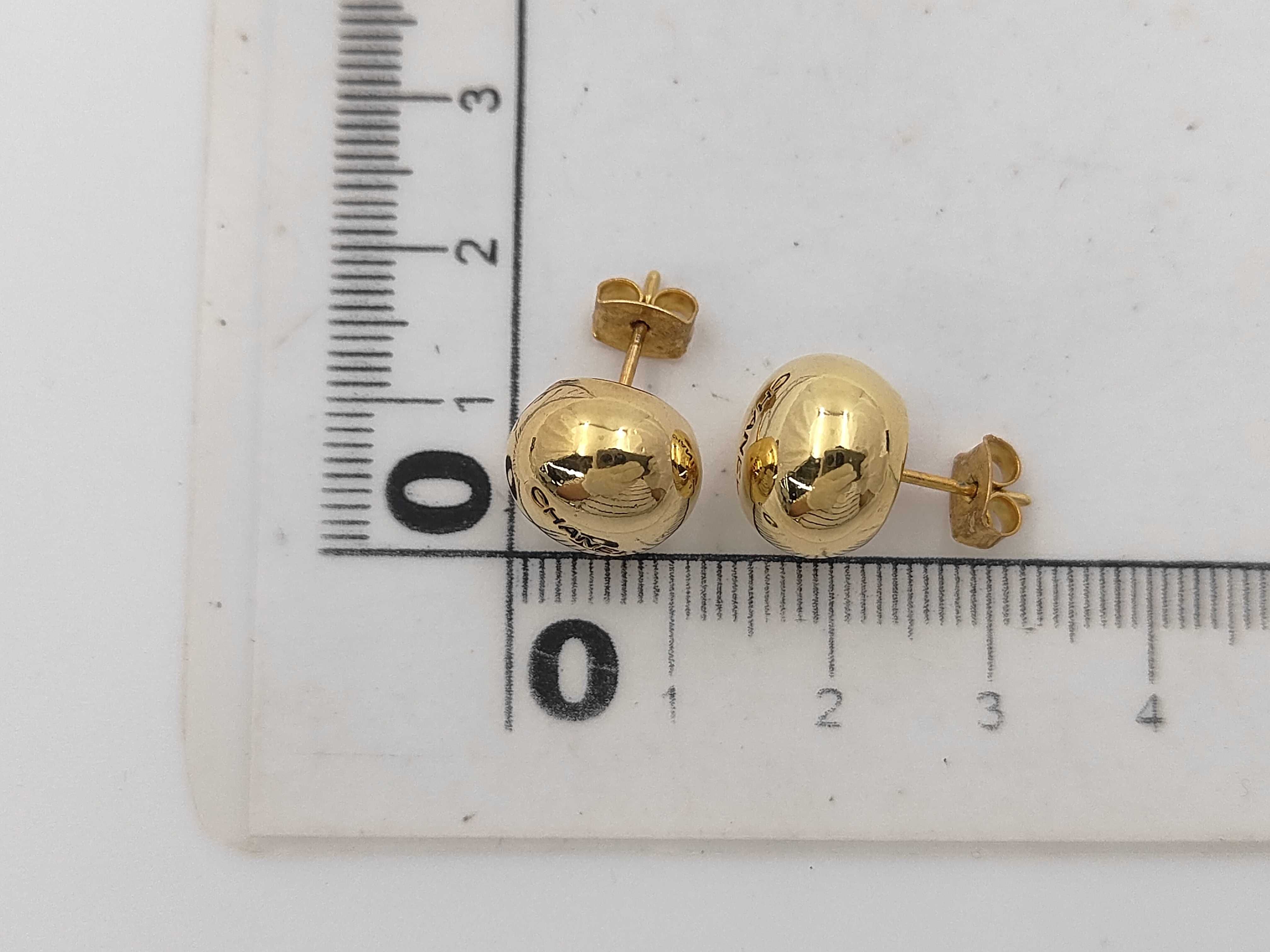 earrings, gold, with original box. — view 4