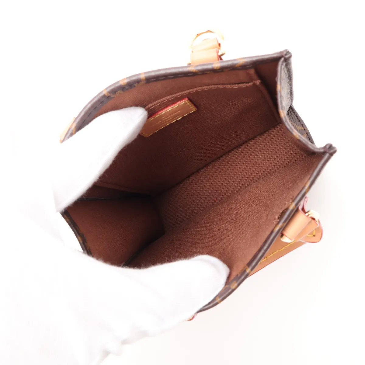Monogram Petite Sac Plat M69442 Brown (RFID detected) — view 8