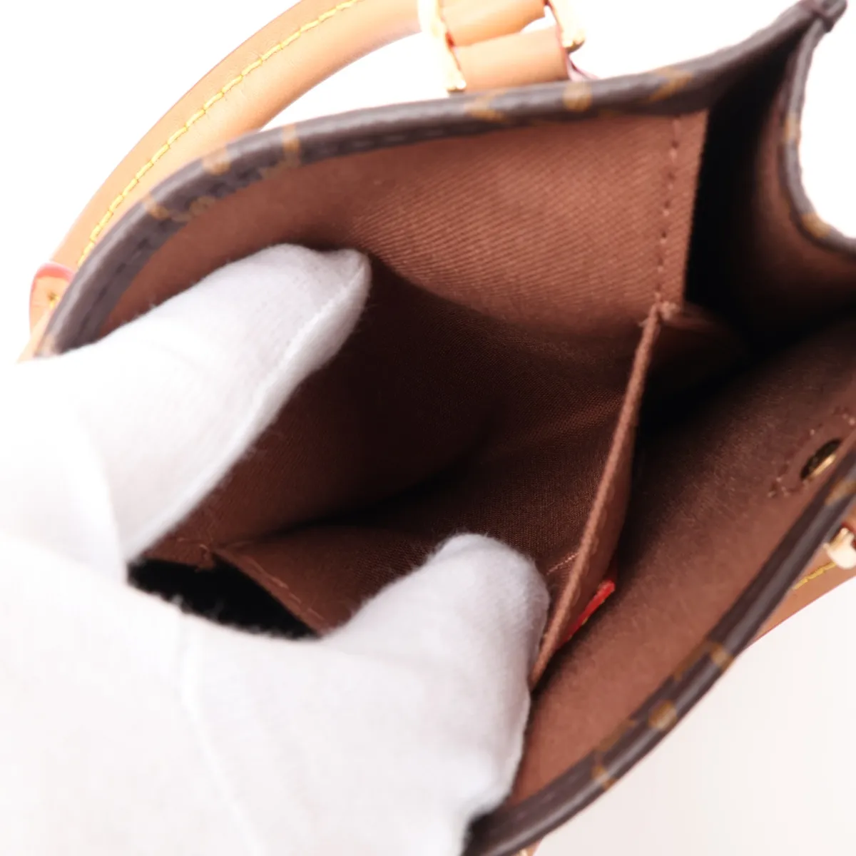 Monogram Petite Sac Plat M69442 Brown (RFID detected) — view 9
