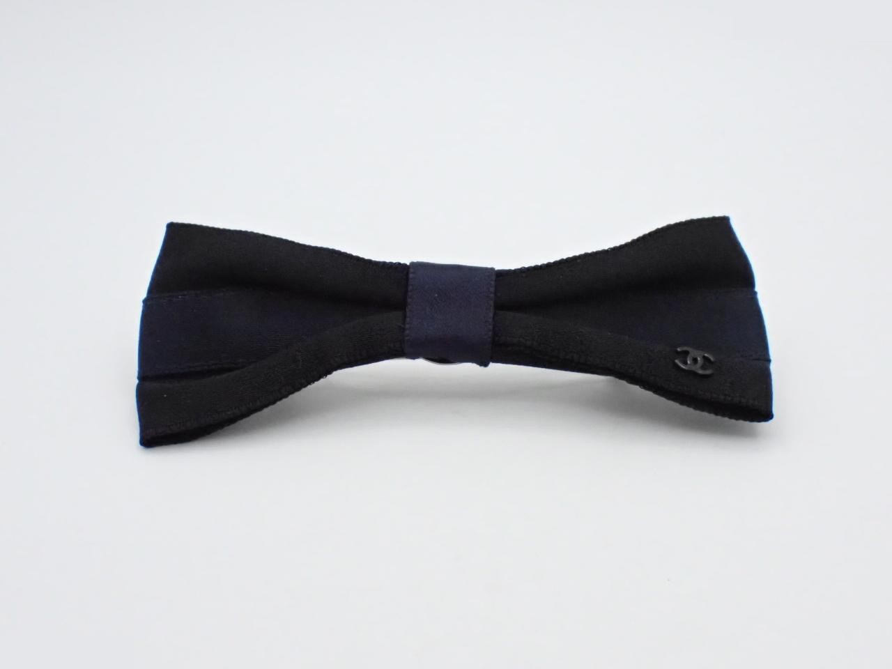 Ribbon Coco Mark Barrette 17B Navy/Black