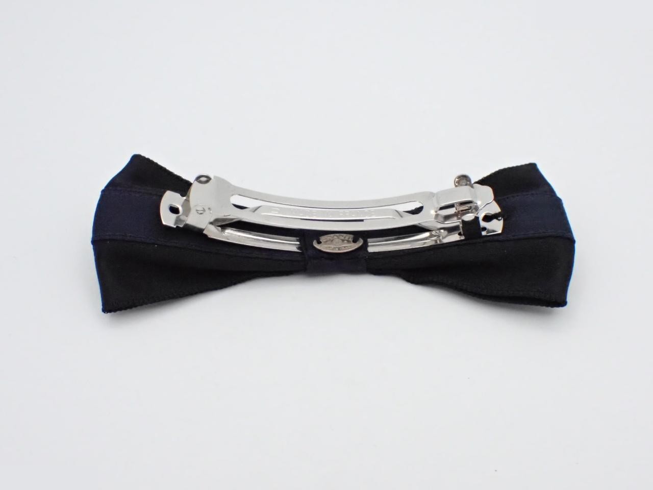 Ribbon Coco Mark Barrette 17B Navy/Black — view 2