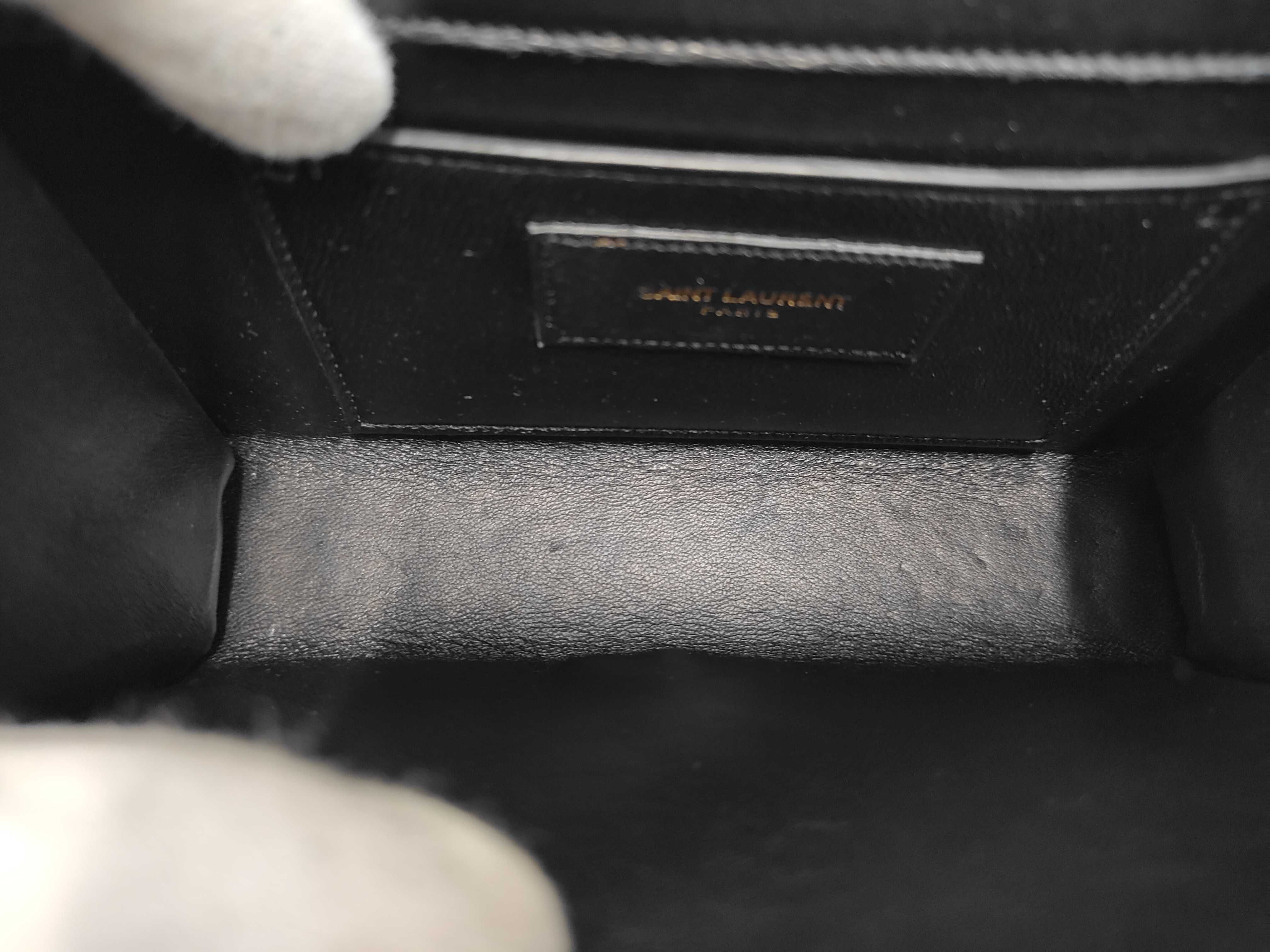KR-Saint Laurent Logo Tassel Chain Shoulder Bag Black Suede 326076 Shoulder Bag — view 8