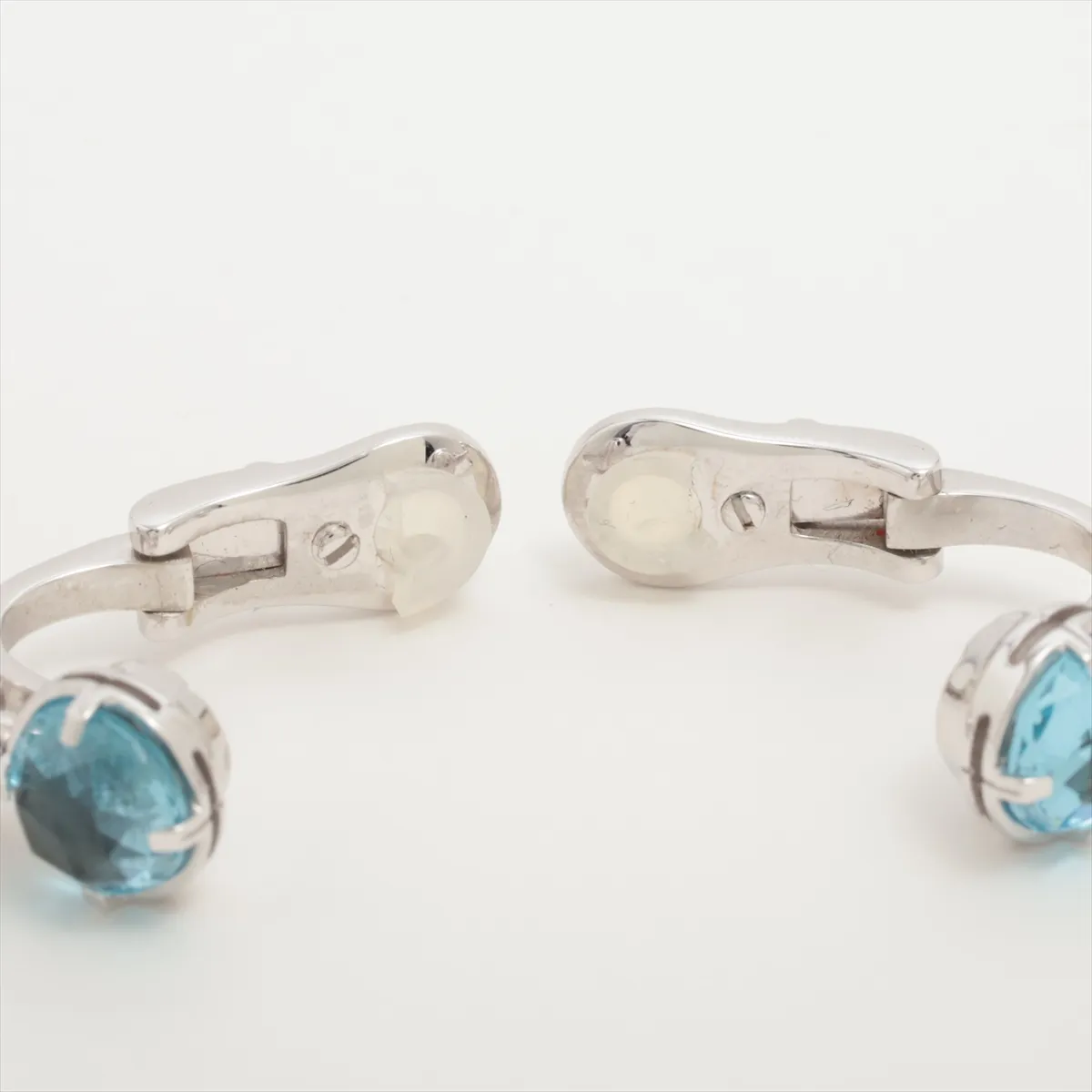 Parentesi Cocktail Amethyst Blue Topaz Earrings, 750 (WG), Total Weight 20.2g, Stone — view 4