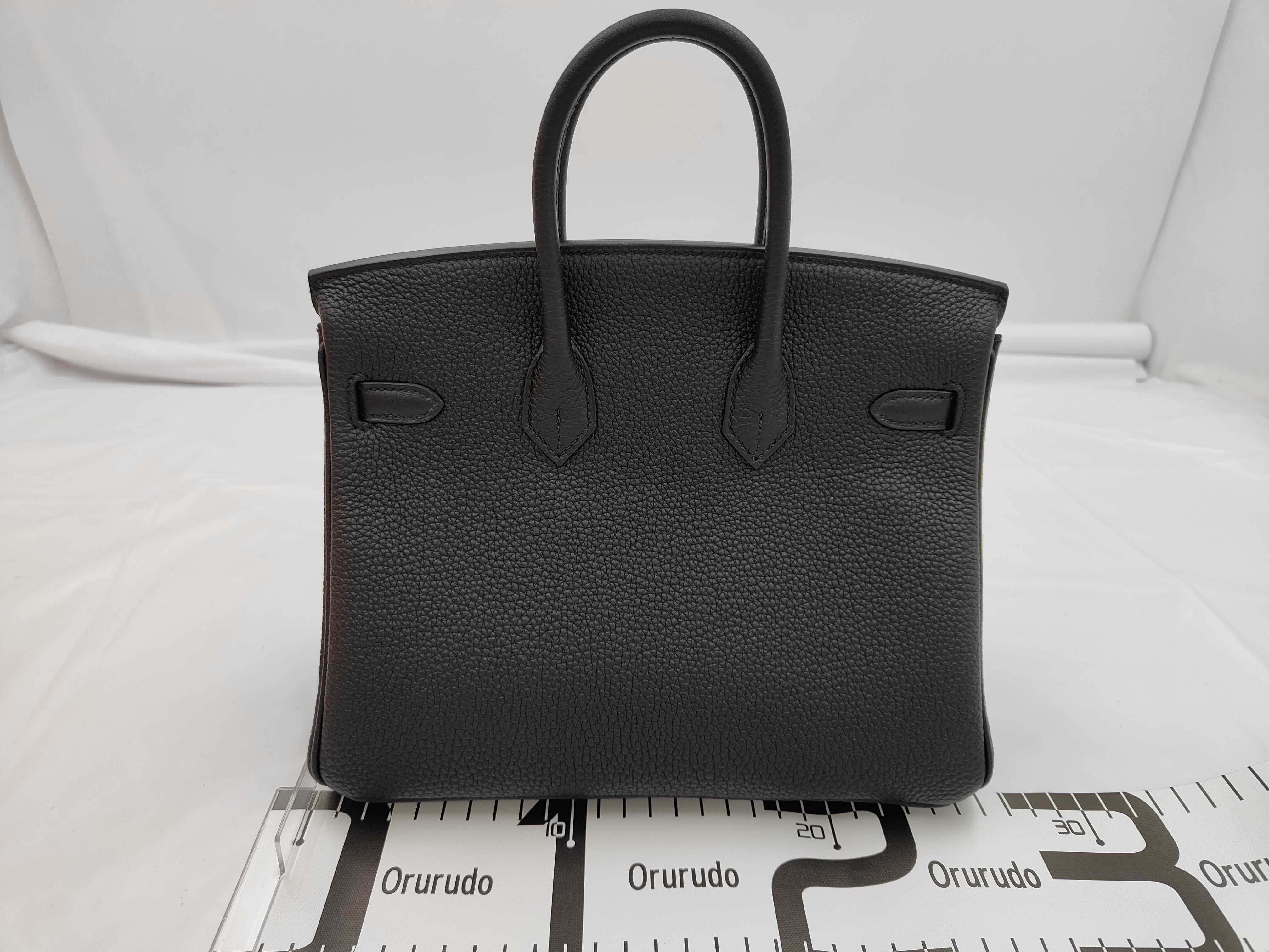 Birkin 25 Black G Stamp Silver Hardware Unused Handbag — view 2