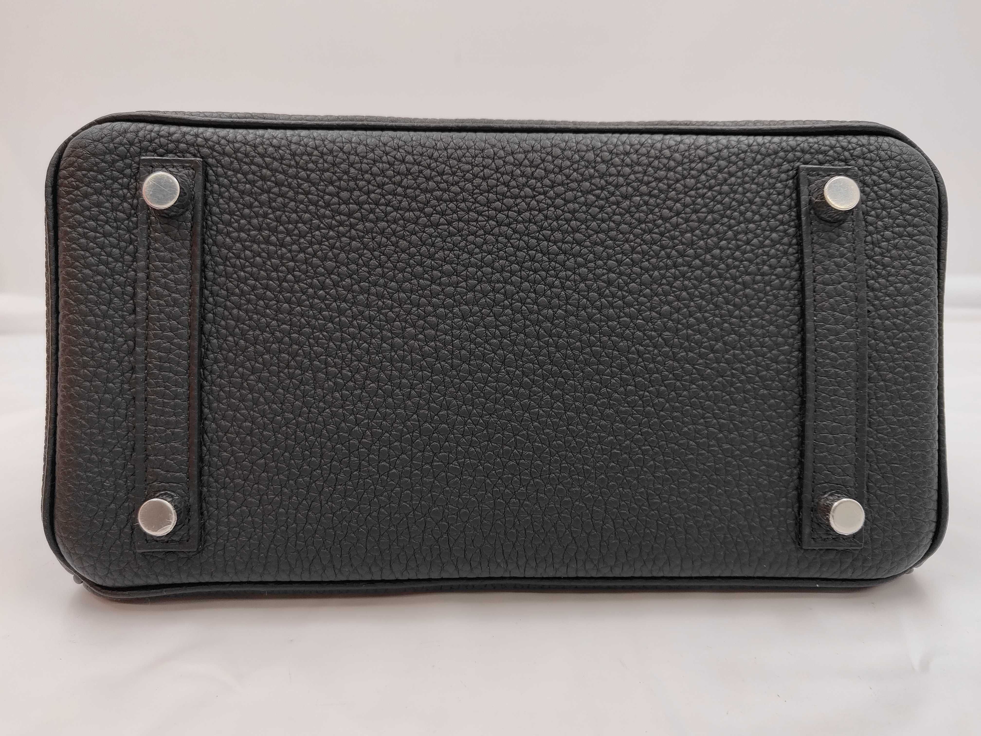 Birkin 25 Black G Stamp Silver Hardware Unused Handbag — view 6