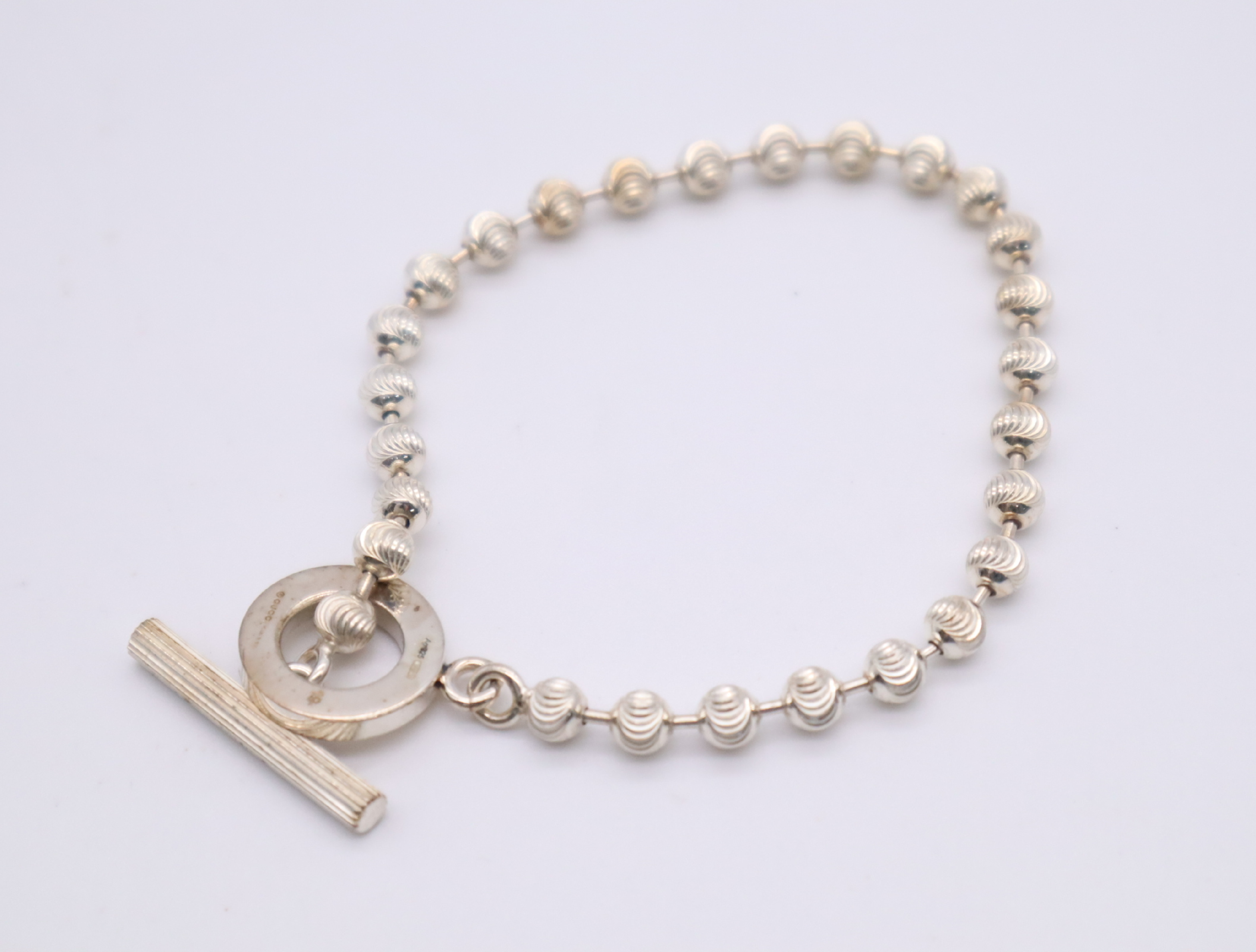 SV925 Ball Chain Toggle Clasp Bracelet 16.1g Bracelet/Bangle — view 2